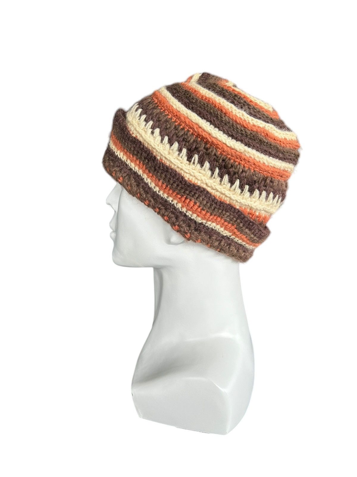 Japanese Brand × Kapital × Vintage Crochet Knitted Handmade Beanie Hats ☠️☠️ Size ONE SIZE - 2 Thumbnail
