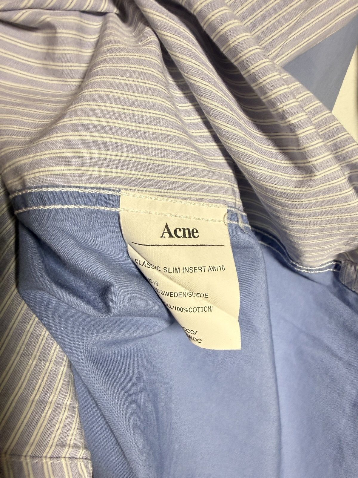 Acne Studios acne studios striped formal panelled shirt Size US L / EU 52-54 / 3 - 9 Thumbnail