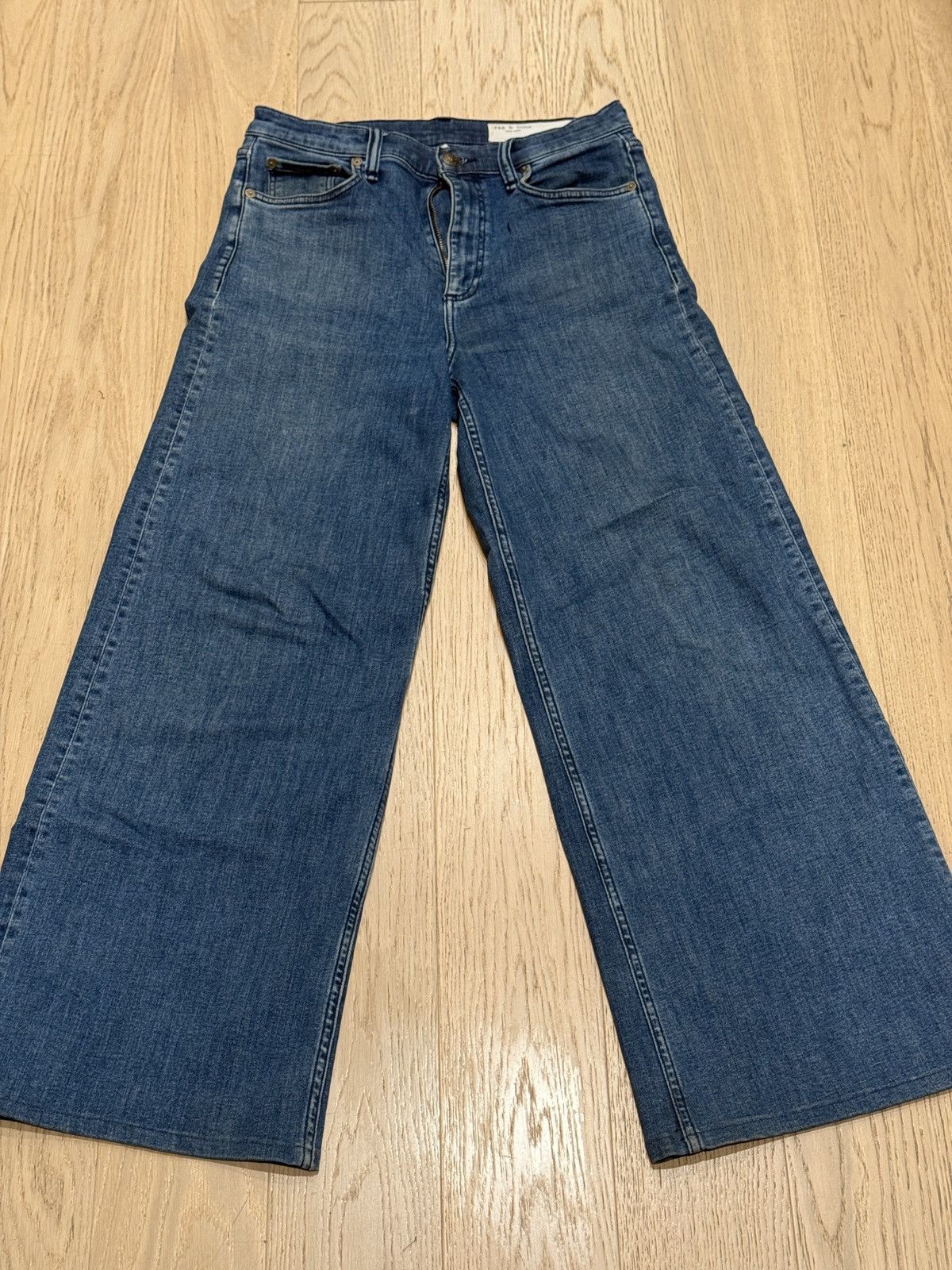Rag & Bone Rag + Bone Sophie Ultra Wide Jeans in Blue Size US 31 - 1 Thumbnail