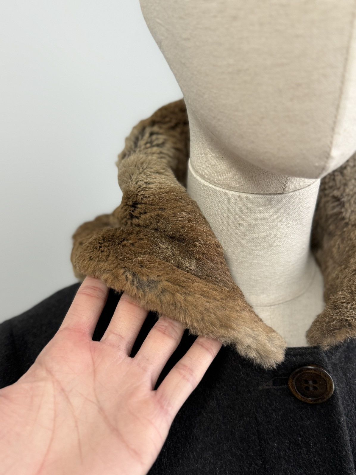 Dolce & Gabbana Dolce & Gabbana D&G Black Wool Coat Real Rabbit Fur Hood Size M / US 6-8 / IT 42-44 - 13 Thumbnail