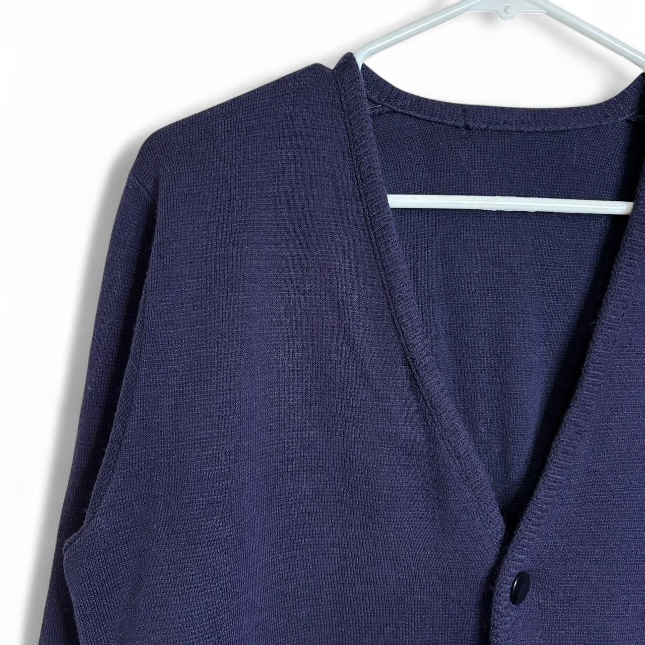 Vintage Vintage 90s Deep Purple Cardigan Sweater Size US M / EU 48-50 / 2 - 3 Thumbnail