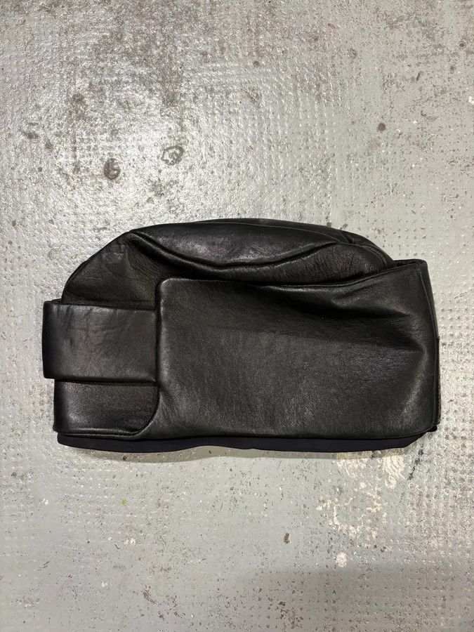 Prada 2000s Prada Black Leather Structured Hat Size ONE SIZE - 7 Thumbnail