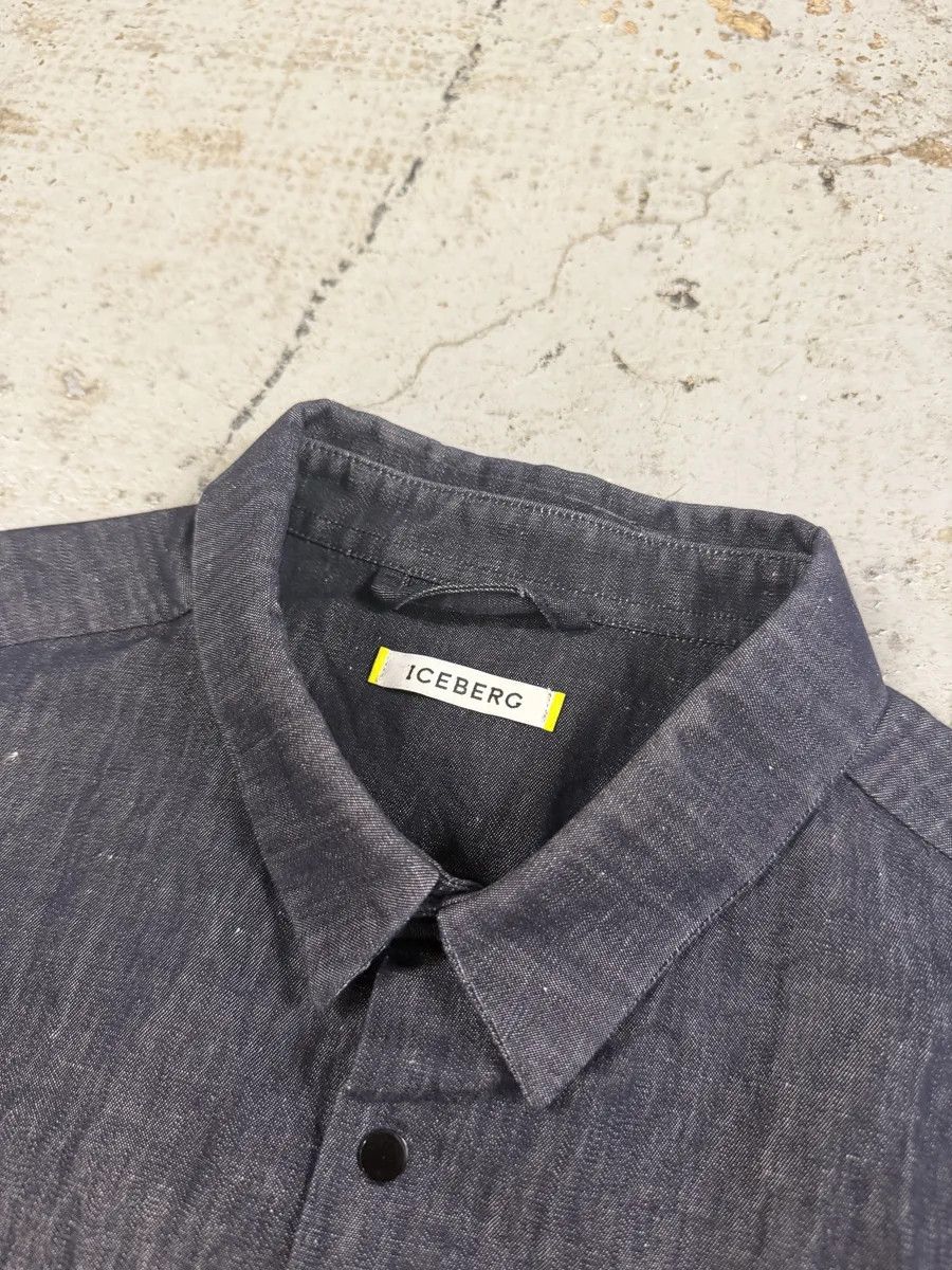 Iceberg 2000s Iceberg Grey Denim Hybrid Beige Cotton Shirt Size US S / EU 44-46 / 1 - 8 Thumbnail