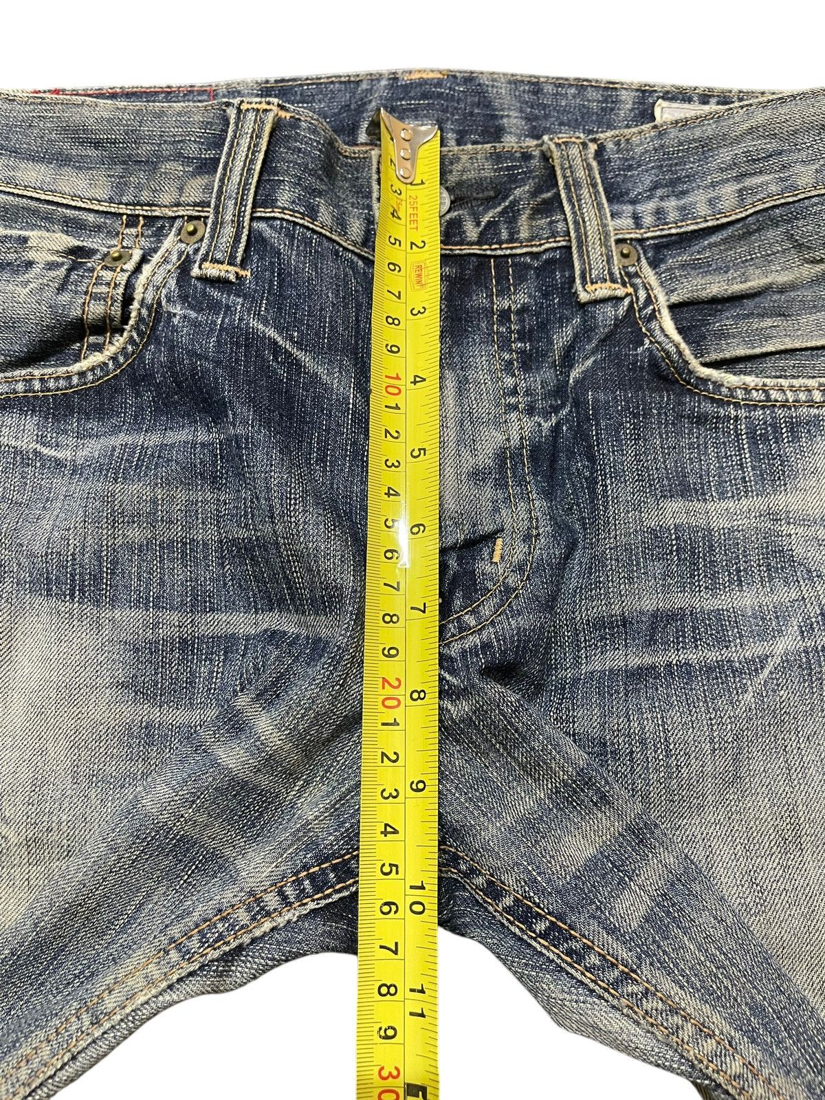 Edwin Edwin Rebel Vintage Blue Faded Wash Distress Baggy Jeans Size US 32 / EU 48 - 17 Thumbnail
