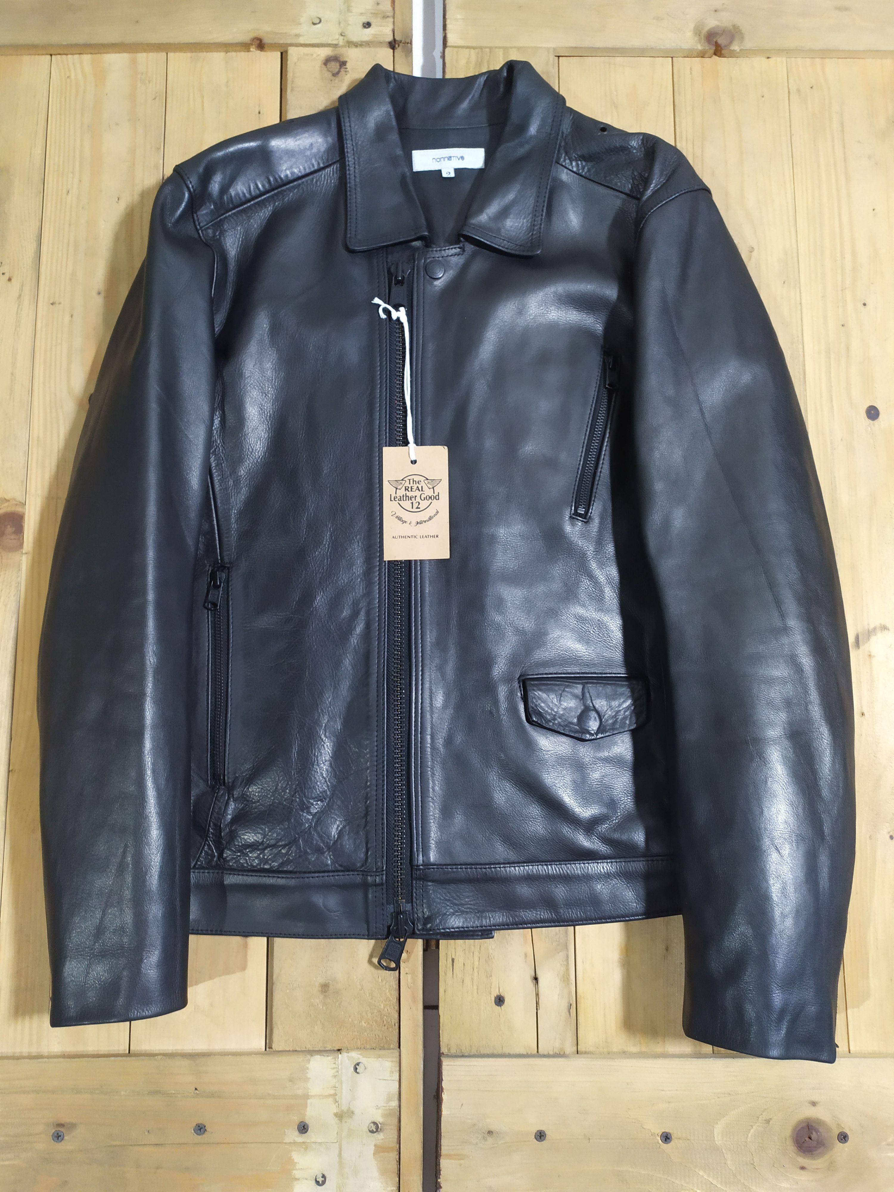 Japanese Brand × Nonnative NONNATIVE DOUBLE RIDER KIP CAFECTO LEATHER JACKET Size US M / EU 48-50 / 2 - 2 Thumbnail