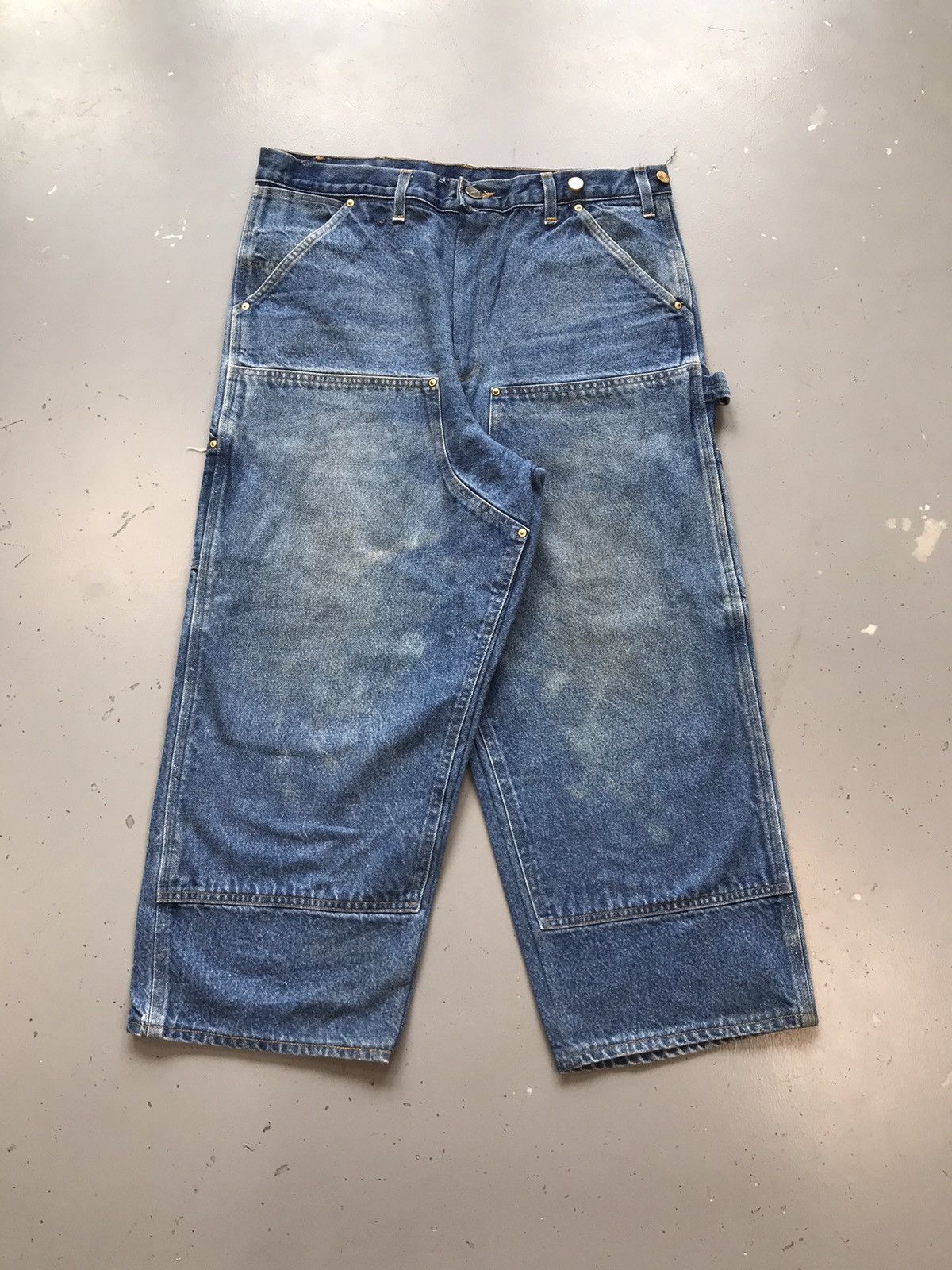 Carhartt × Vintage Vintage Carhartt B73 DST double knee cropped denim Size US 36 / EU 52 - 1 Thumbnail