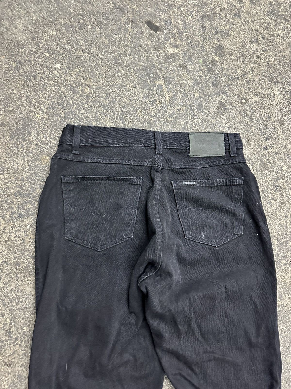 Harley Davidson × Vintage Y2K Harley Davidson black jeans Size US 33 - 4 Thumbnail
