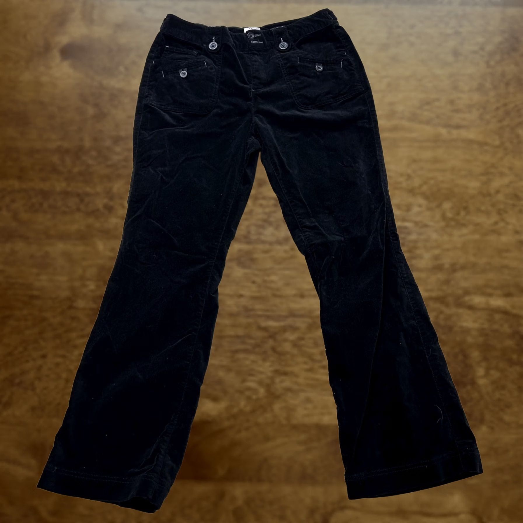 Velour Vintage Ava Pants Womens 32x31 Black Velour Bootcut Stretch Chino Size 32" / US 10 / IT 46 - 1 Thumbnail