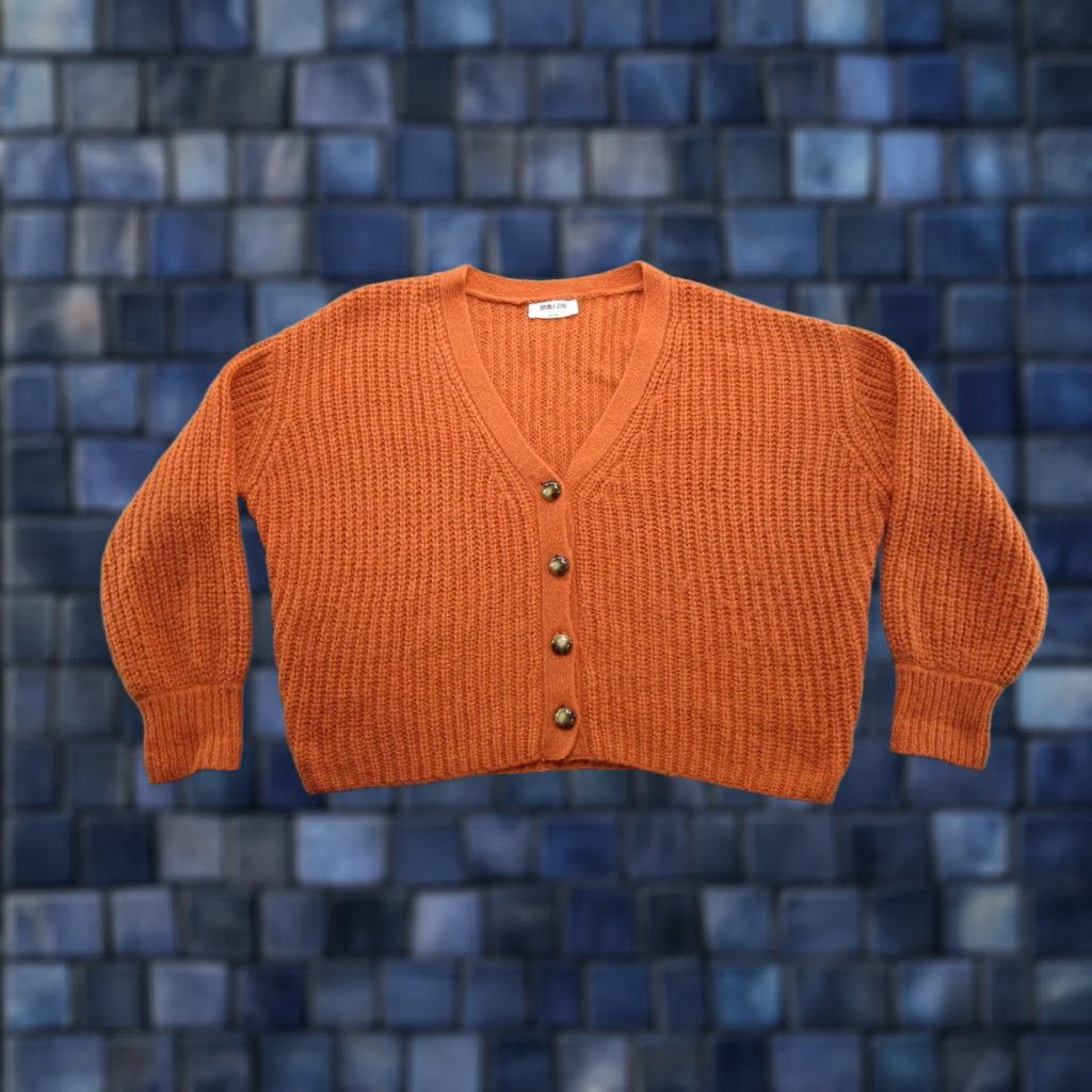 Doublet Double Zero Mystical Orange Knit Button Cardigan Sweater Size M Women Knit Button Orange M Cardigan Women 90s? Size M / US 6-8 / IT 42-44 - 1 Thumbnail