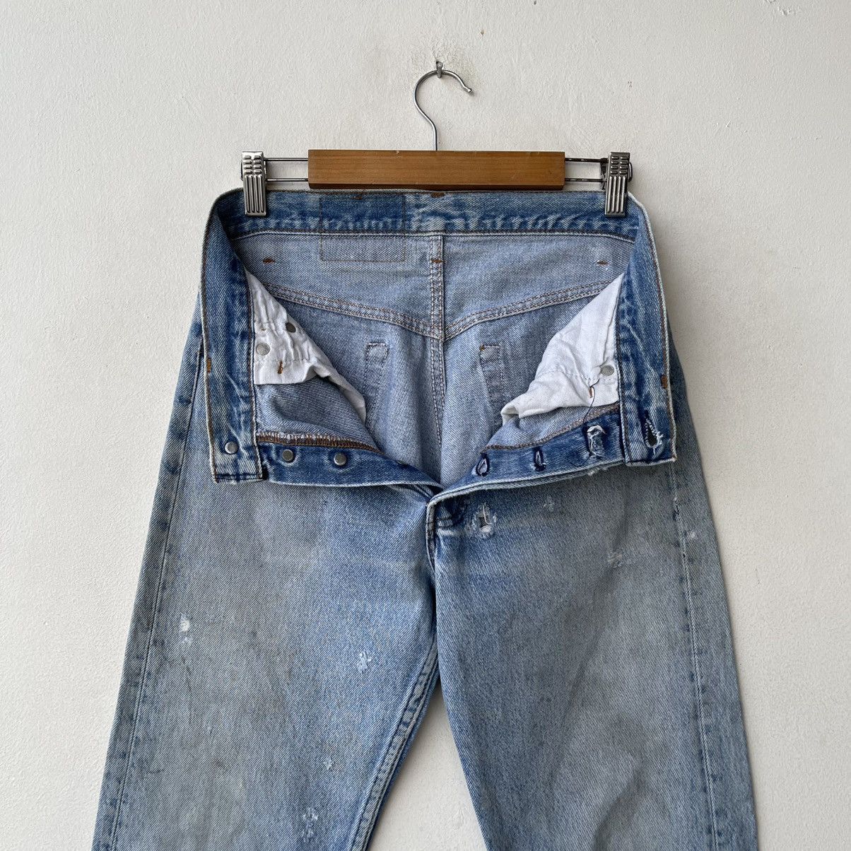 Levi's Vintage 80s Levi's 501 Denim Jeans Light Wash Size US 29 - 16 Thumbnail