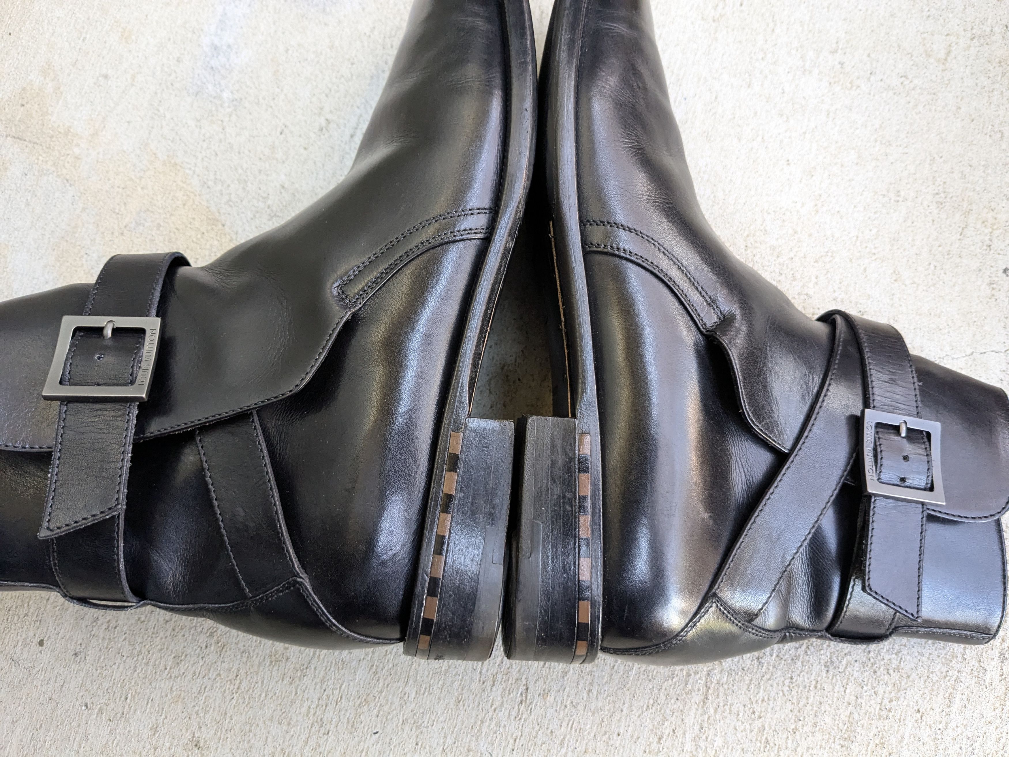 Louis Vuitton Louis Vuitton Jodhpur Boots Black Leather 9 Buckle Size US 9 / EU 42 - 10 Thumbnail