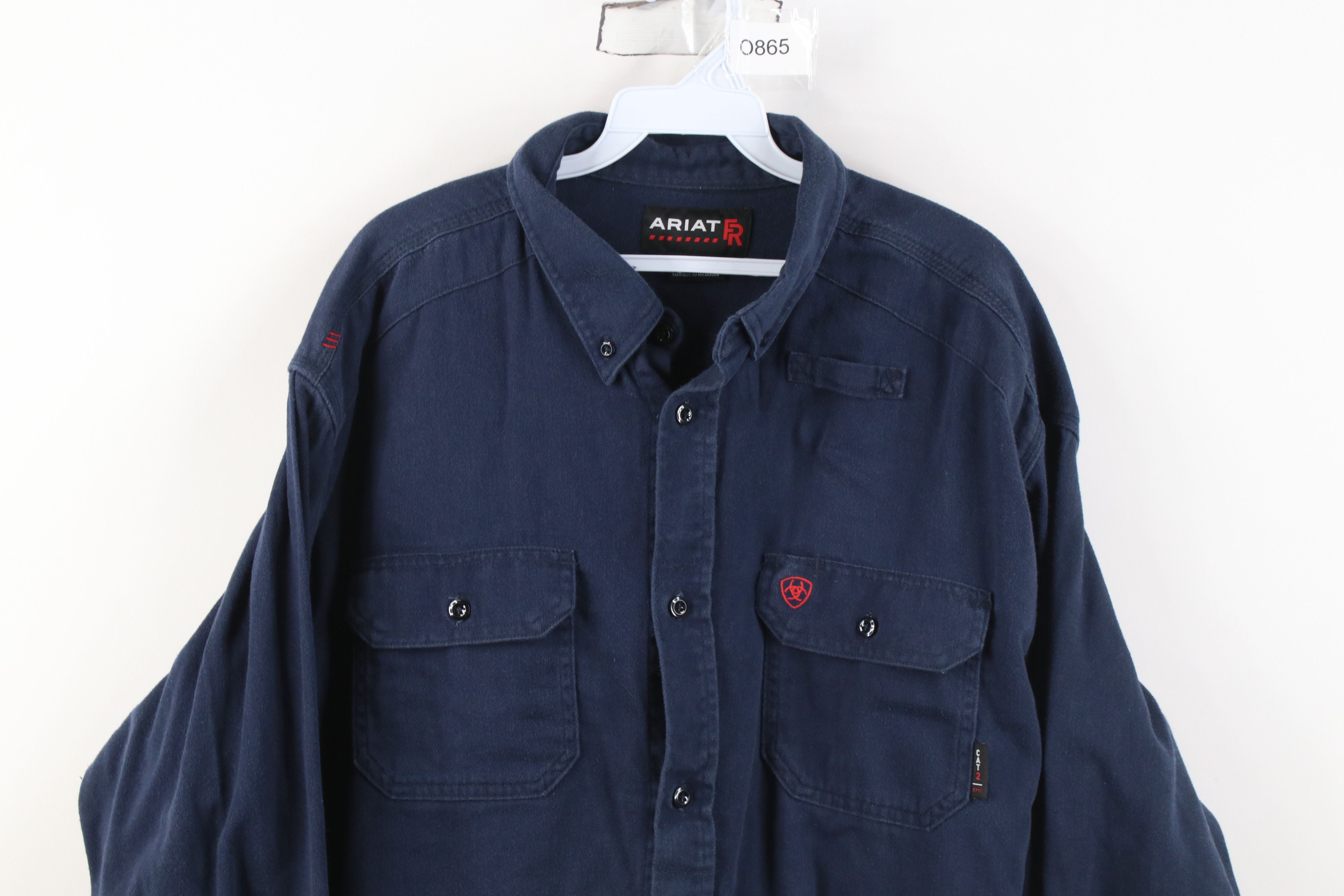 Ariat Ariat FR Fire Flame Resistant Flannel Button Shirt Workwear Size US XXL / EU 58 / 5 - 2 Thumbnail