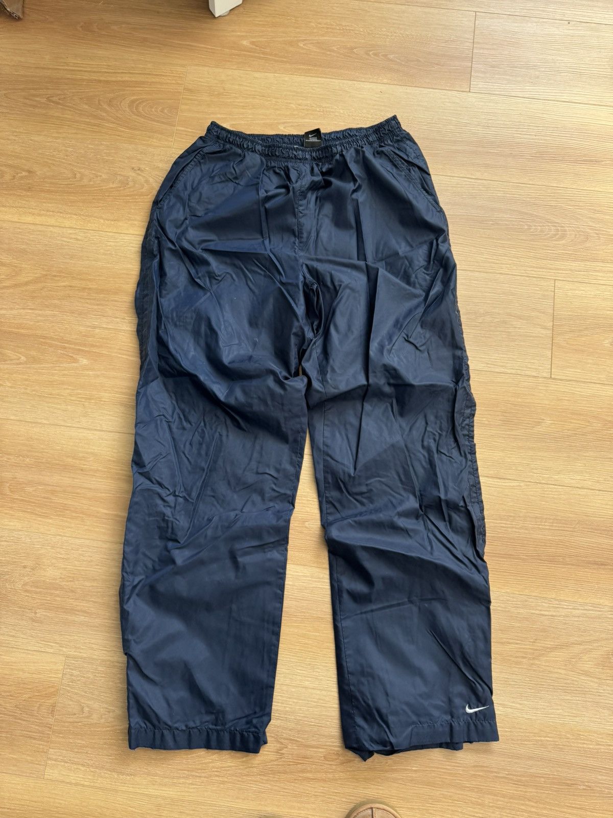 Vintage Baggy Fit Nike Drill Nylon Track Pants size Large