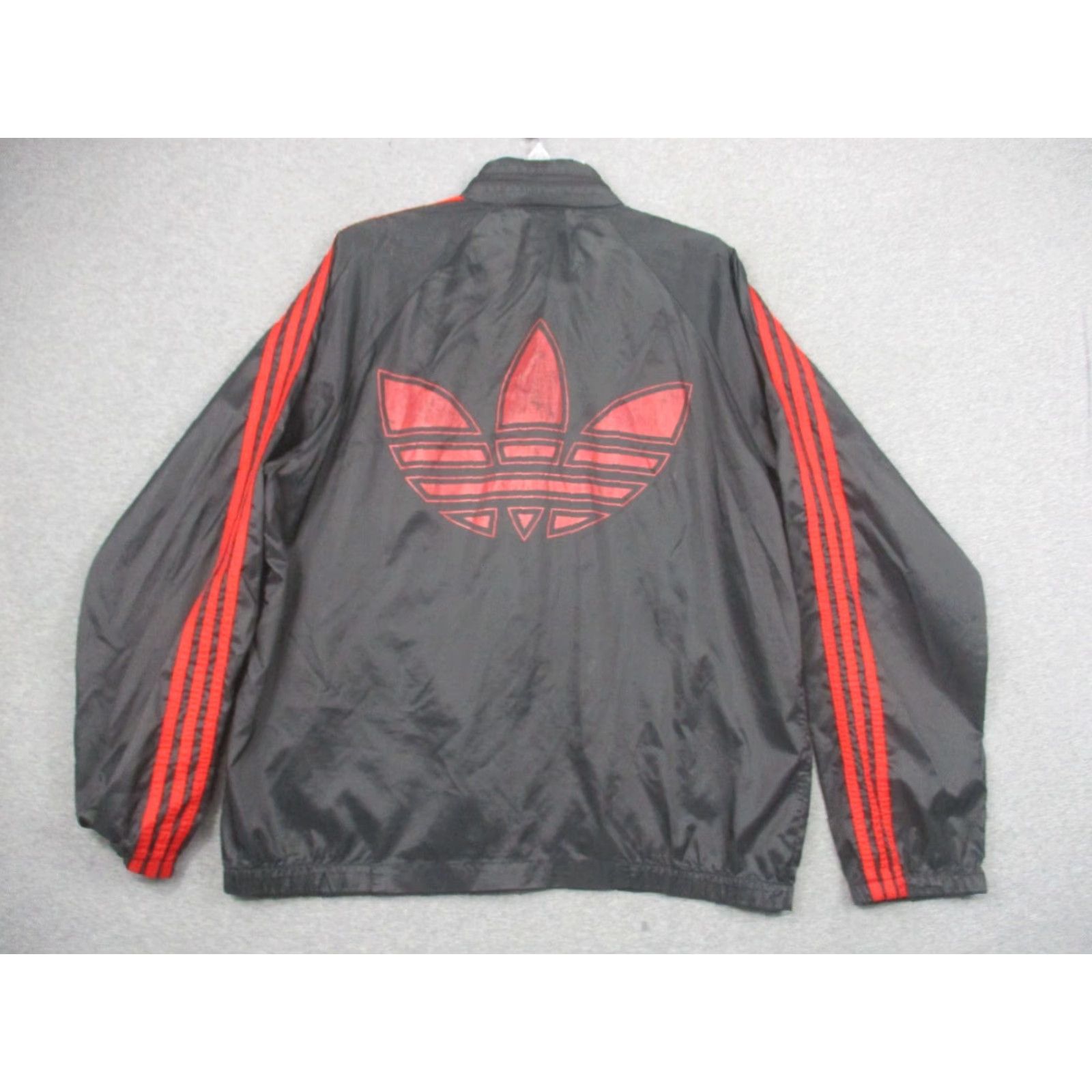 Adidas Vintage Adidas Track Jacket Windbreaker Mens Large Black 90s Trefoil Zip Full Zip Pockets 80s 90s Adidas Originals Size US L / EU 52-54 / 3 - 2 Thumbnail