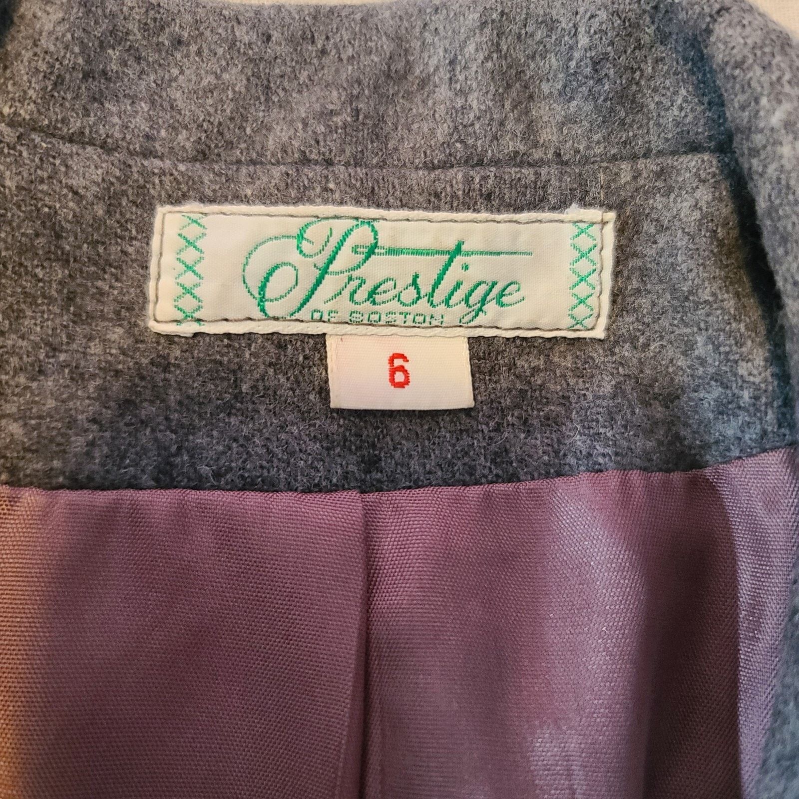 Other Vintage Union Made Prestige Of Boston Gray Wool Blazer, Sz 6 Size M / US 6-8 / IT 42-44 - 7 Thumbnail