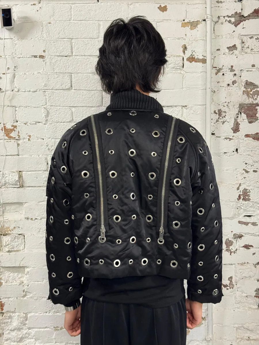 Diesel 2010s Diesel Black Nylon Eyelet Studded Bomber Jacket Size US S / EU 44-46 / 1 - 3 Thumbnail