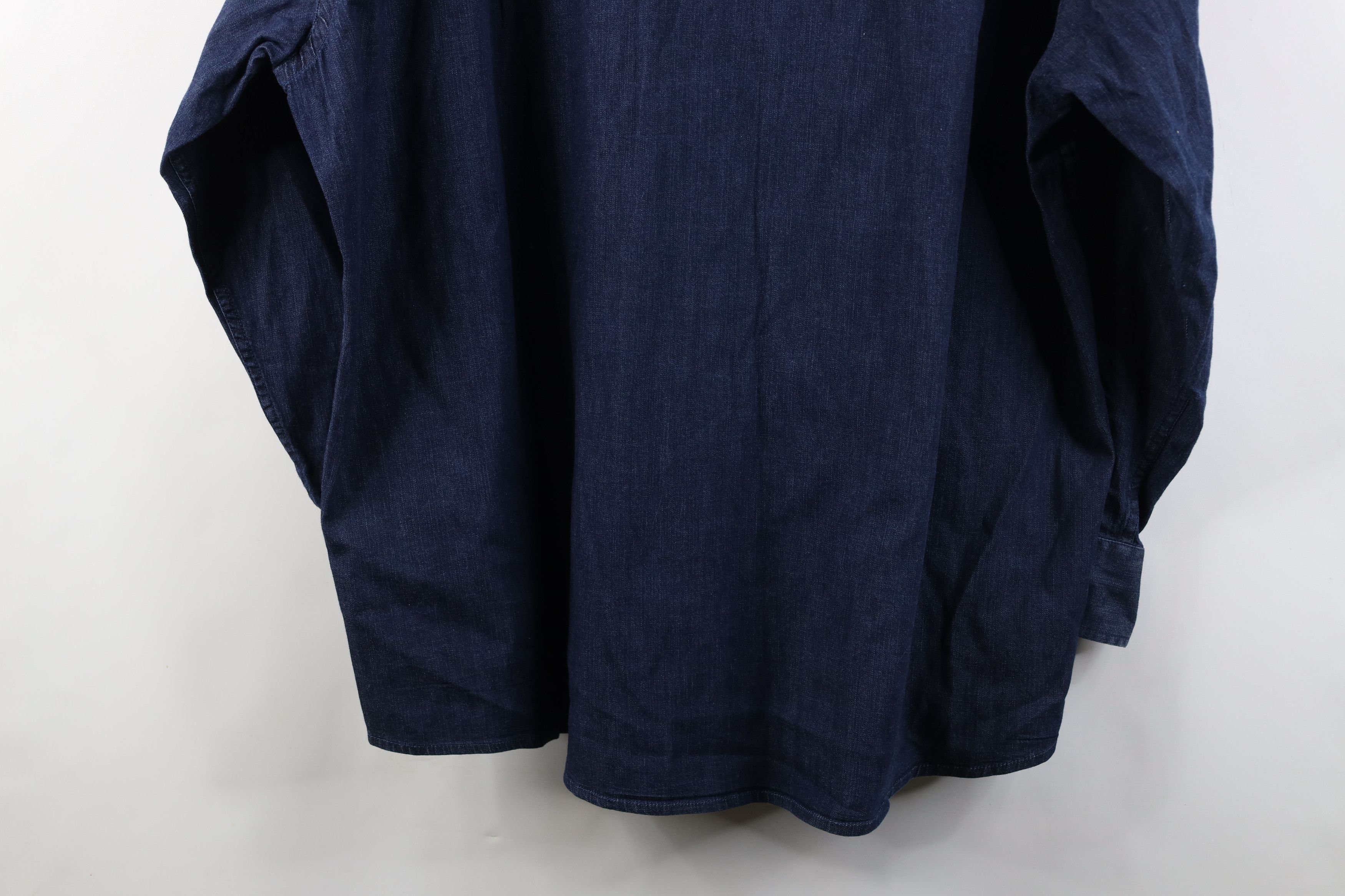 Orvis Vintage Orvis Denim Collared Button Down Shirt Indigo Size US XXL / EU 58 / 5 - 13 Thumbnail