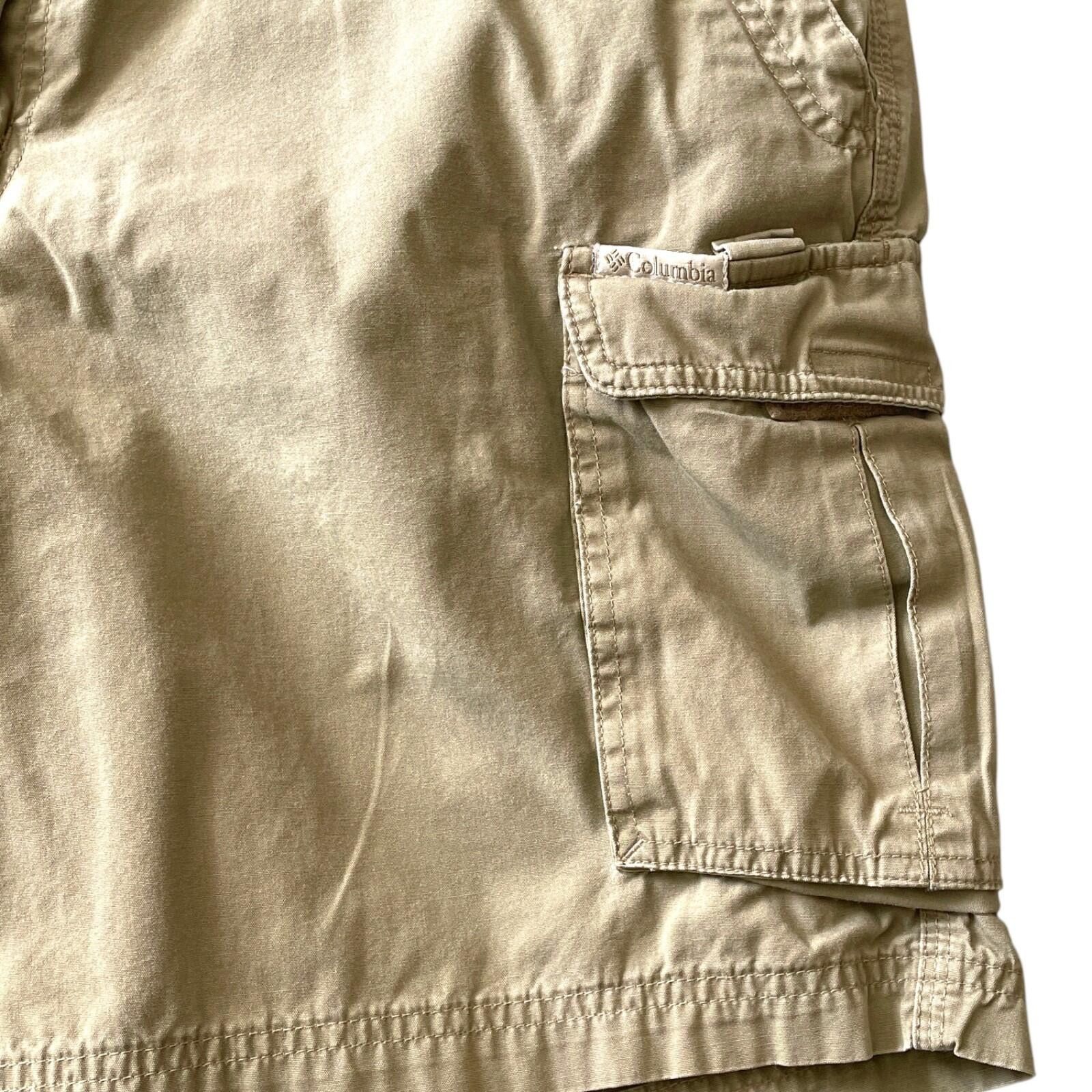 Columbia Columbia Men's Cargo Shorts Size 36 Beige Cotton 7" Inseam Size US 36 / EU 52 - 3 Thumbnail