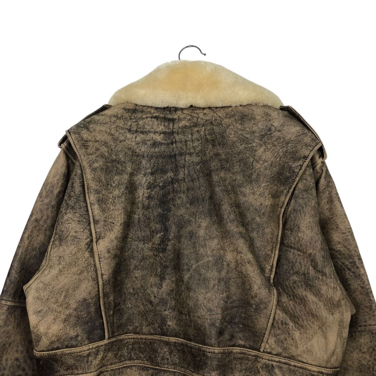 Genuine Leather 🔥VINTAGE BIKER LEATHER JACKET UNBRANDED ISSEY MIYAKE Size US M / EU 48-50 / 2 - 12 Thumbnail