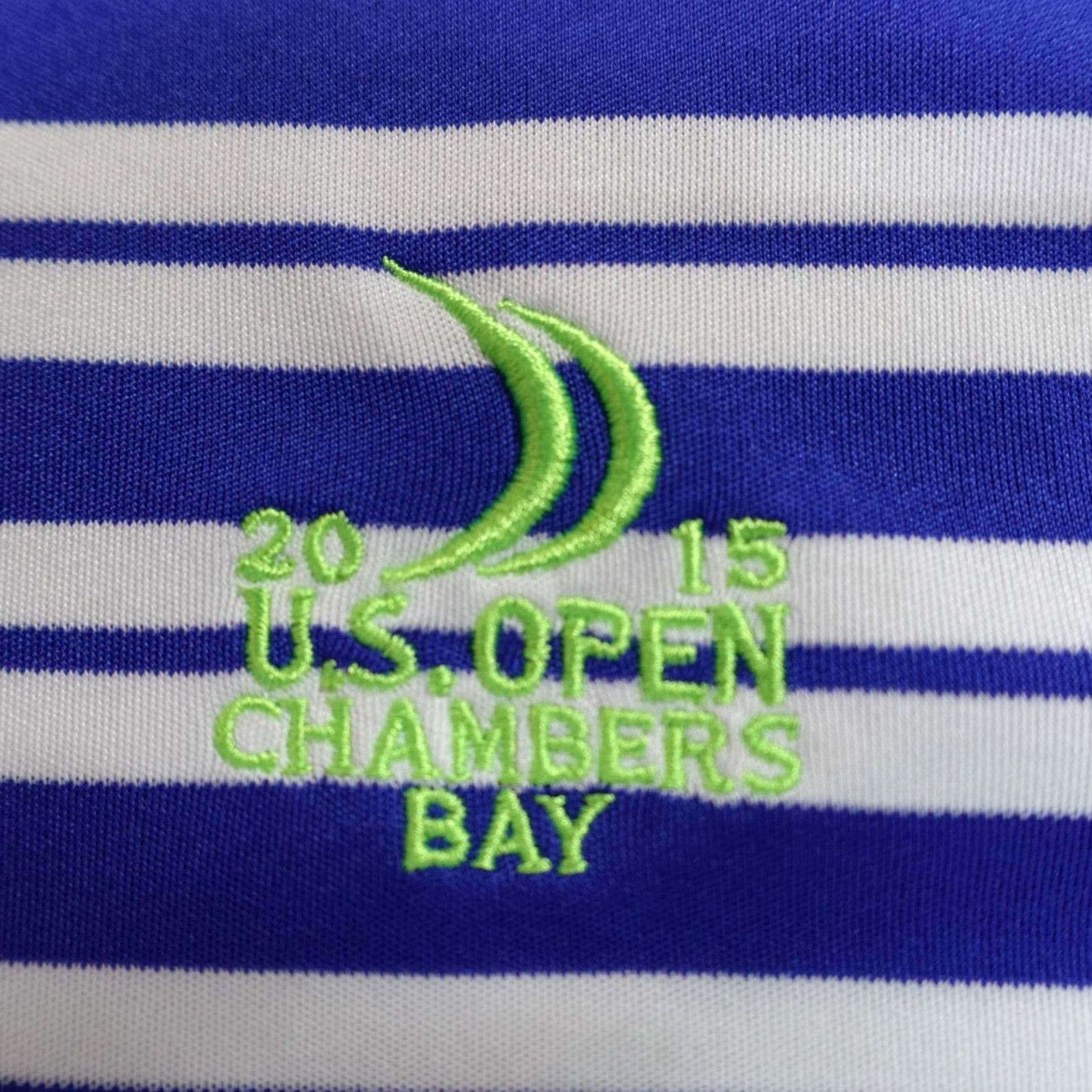 Polo Ralph Lauren Polo Golf Shirt Large Blue Striped US Open Chambers Bay Performance Mens Polo Golf Shirt L Blue Striped US Open Chambers Bay 90s? Size US L / EU 52-54 / 3 - 3 Thumbnail