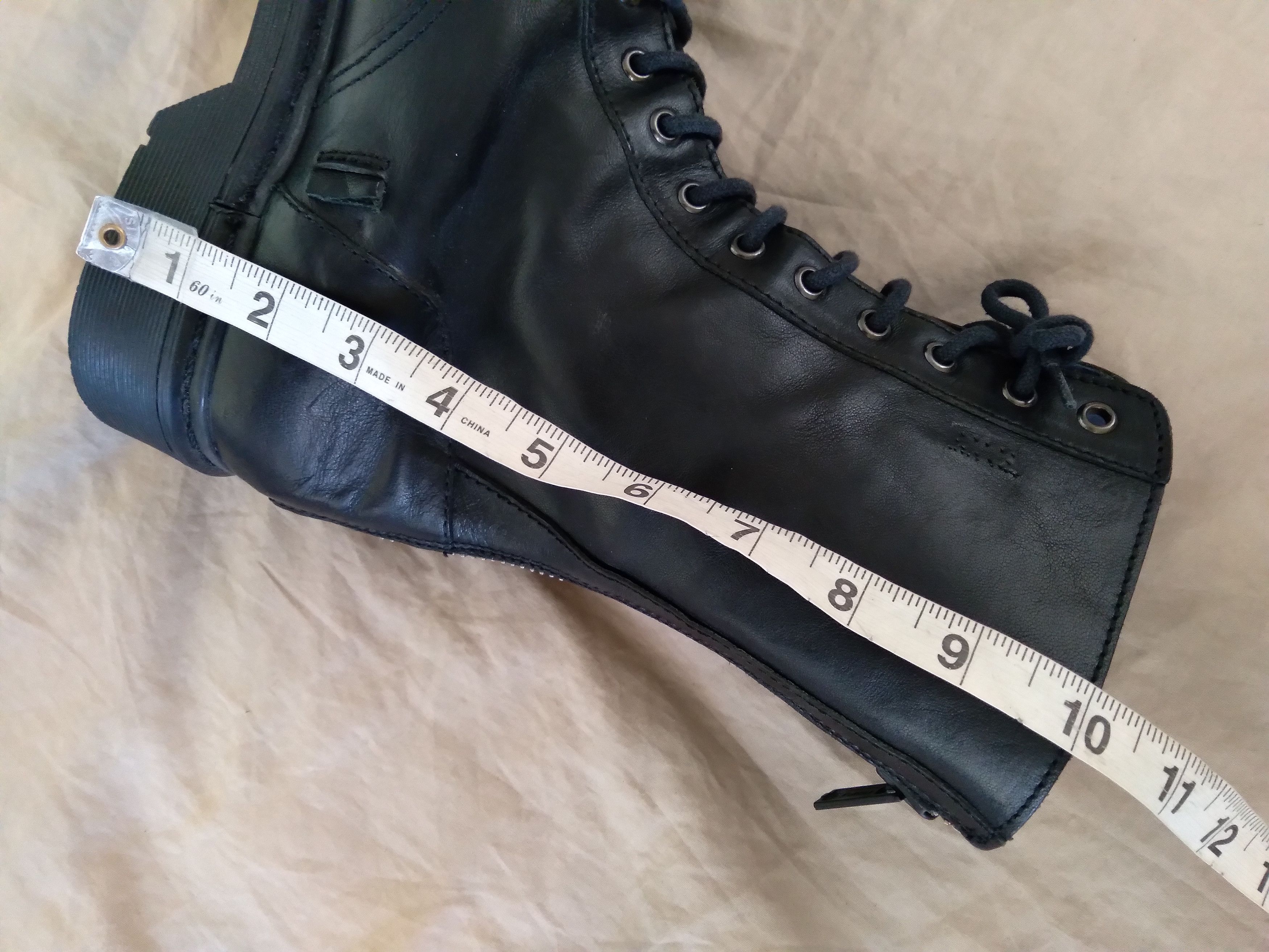 Diesel Black Gold Combat Boots Leather Black Italy size 43 10 US Size US 10 / EU 43 - 9 Thumbnail