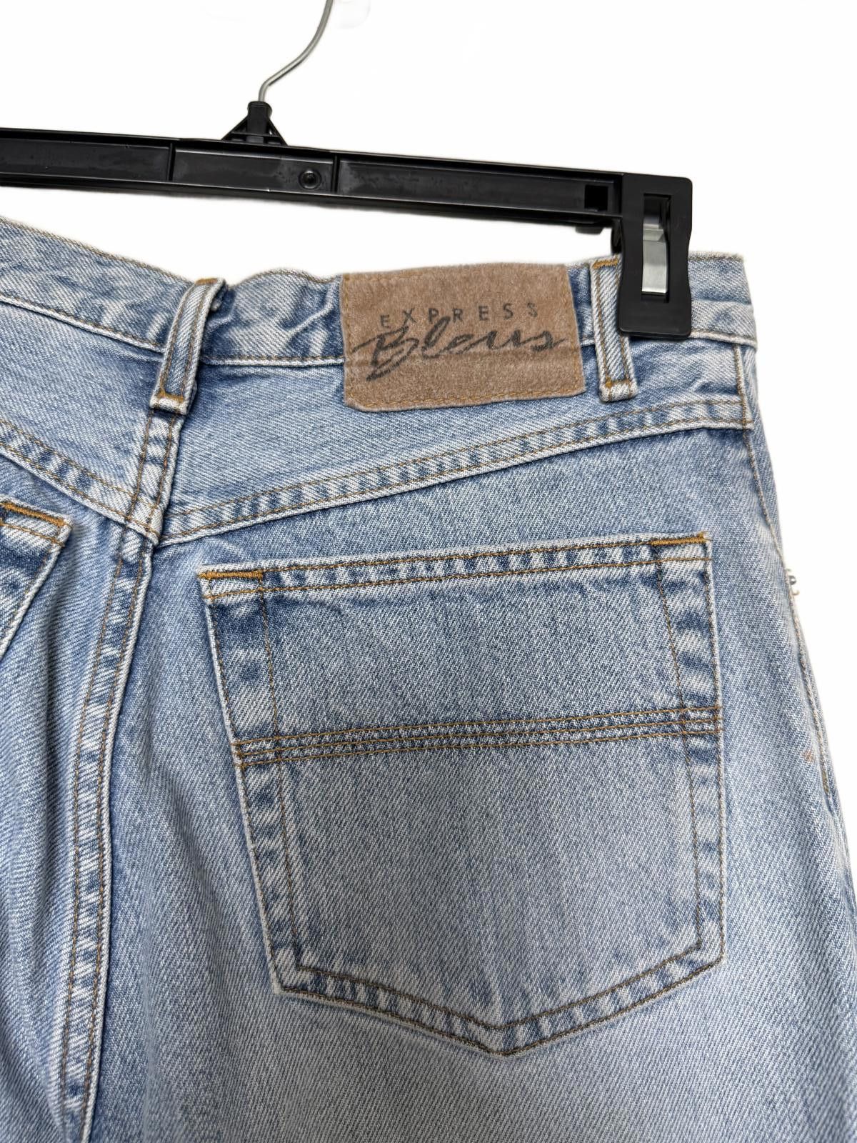 Express Vintage 90s Distressed Express Flared Jeans Size 28" / US 6 / IT 42 - 5 Thumbnail