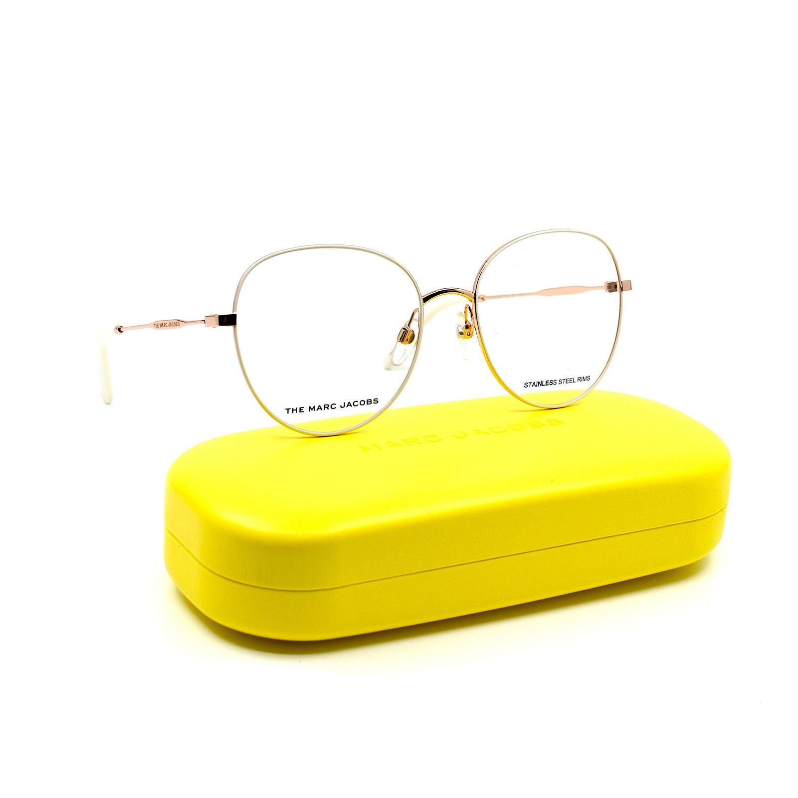 Marc Jacobs NEW MARC JACOBS MARC590 Y3R GOLD IVORY EYEGLASSES FRAME Size ONE SIZE - 5 Thumbnail