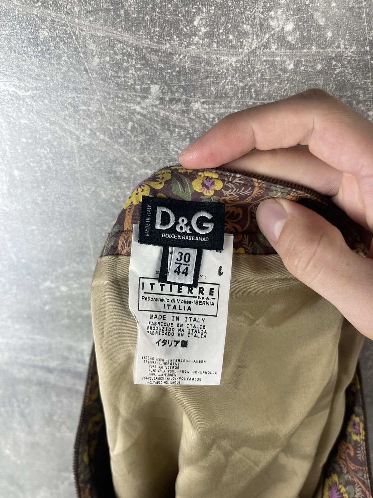 Dolce & Gabbana Dolce&Gabbana Vintage Archives Brown Tweed Buttons Skirt Size 30" / US 8 / IT 44 - 10 Thumbnail