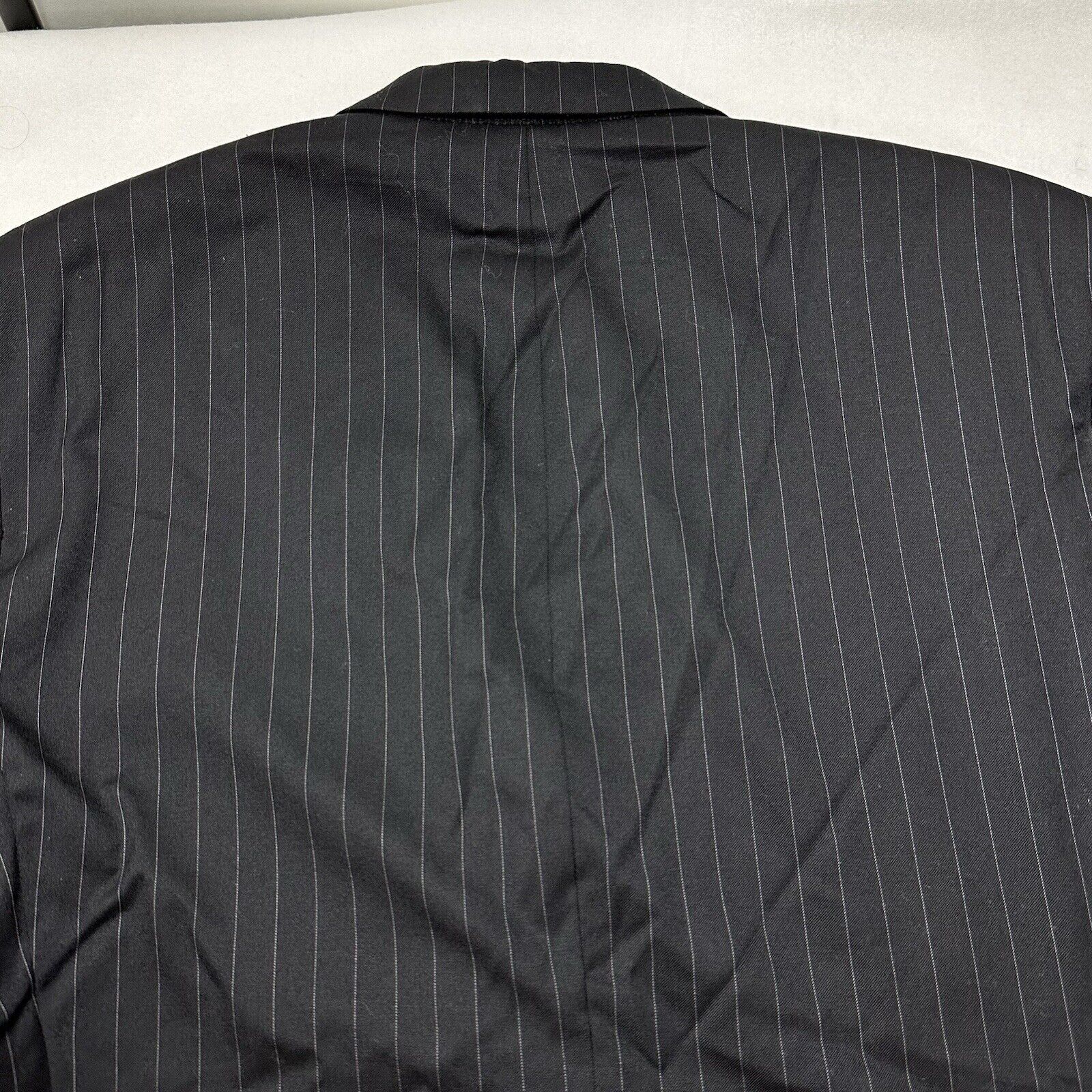 Chaps Chaps Suit Jacket Men's 46LWool Black Pinstripe Sport Coat Size 46L - 15 Thumbnail