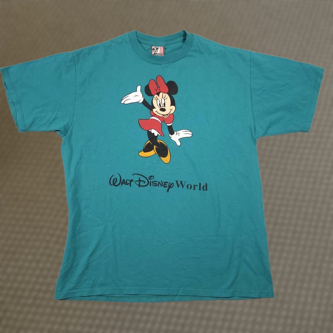 Disney VINTAGE Disney Minnie Mouse Shirt Mens OS Green Walt Disney World Tee USA 90s Size US M / EU 48-50 / 2 - 1 Thumbnail