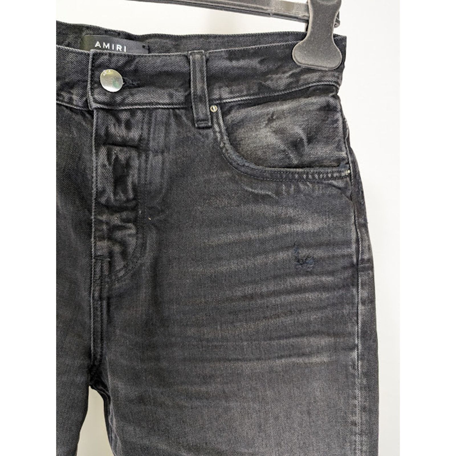 Amiri o1rshd1 Stack Straight Jeans in Faded Black Size US 31 - 8 Thumbnail