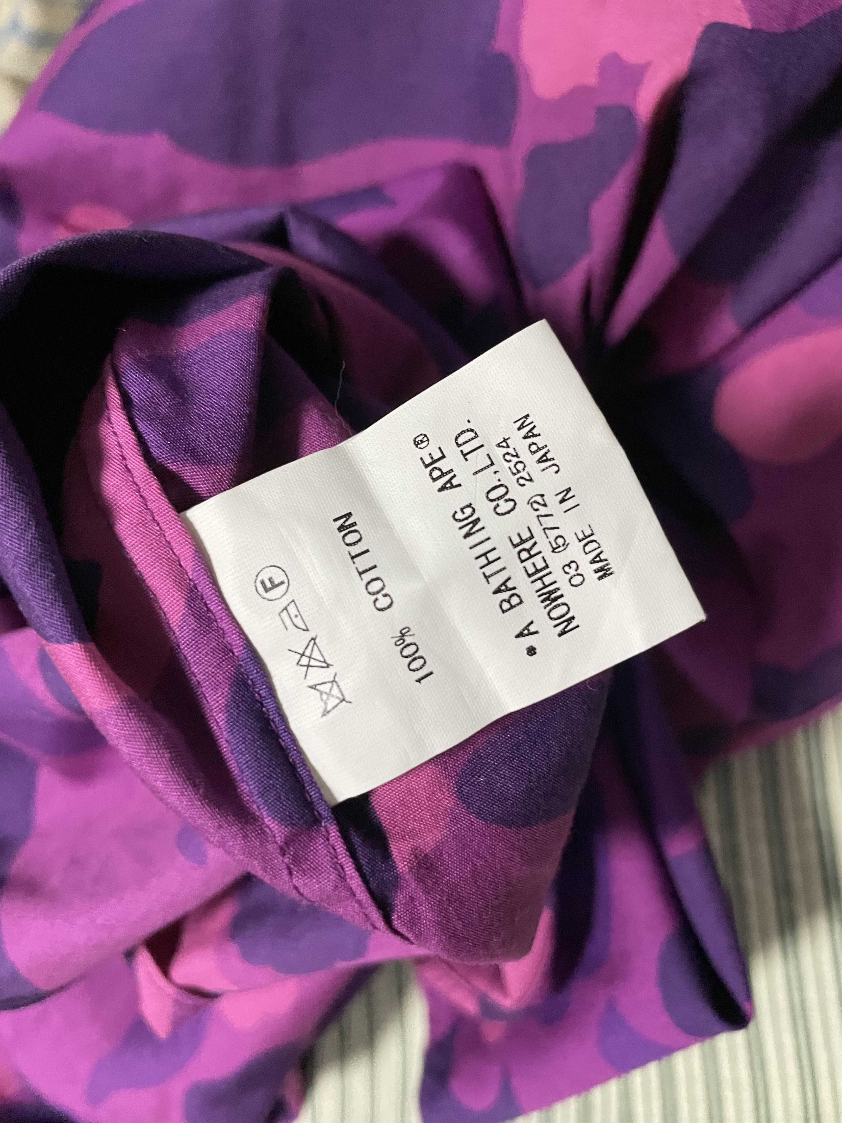 Bape Vintage Bape Purple Camo Button Up Size US M / EU 48-50 / 2 - 6 Thumbnail
