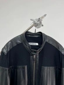 Dirk Bikkembergs Dirk Bikkembergs' leather and mesh zip-up jacket Size US L / EU 52-54 / 3 - 4 Thumbnail