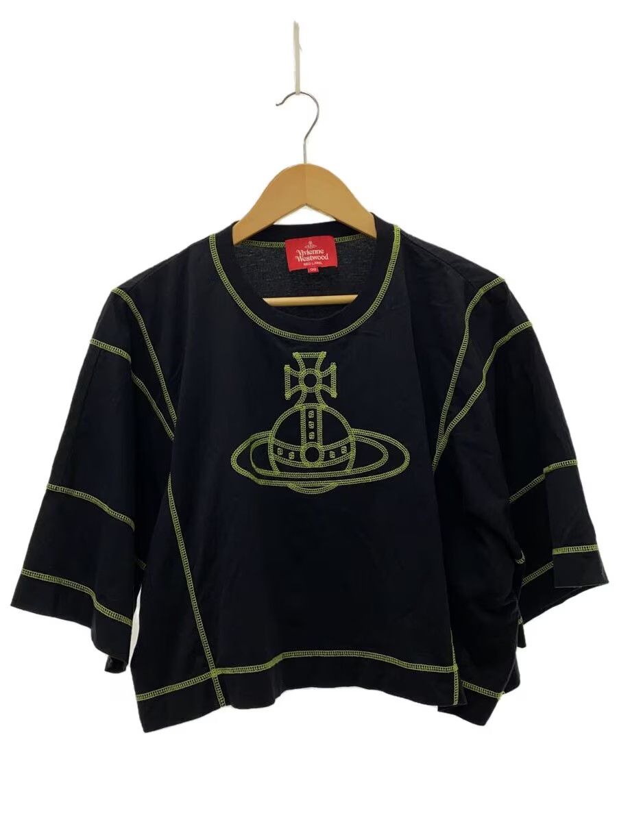 Vivienne Westwood Contrast Stitch Orb Cropped Tee Size M / US 6-8 / IT 42-44 - 1 Thumbnail