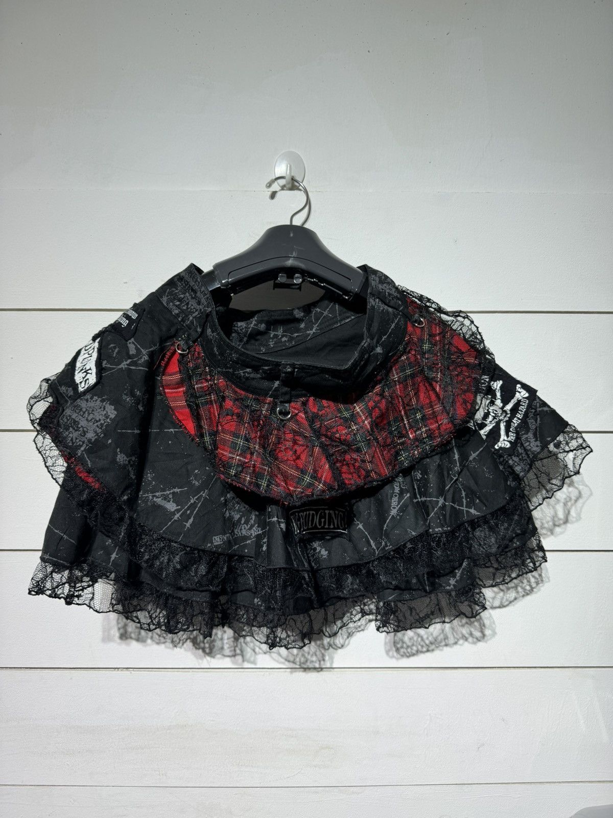 Hysteric Glamour × Vintage MAD PUNKS SKULL SKIRT Size 32" / US 10 / IT 46 - 4 Thumbnail
