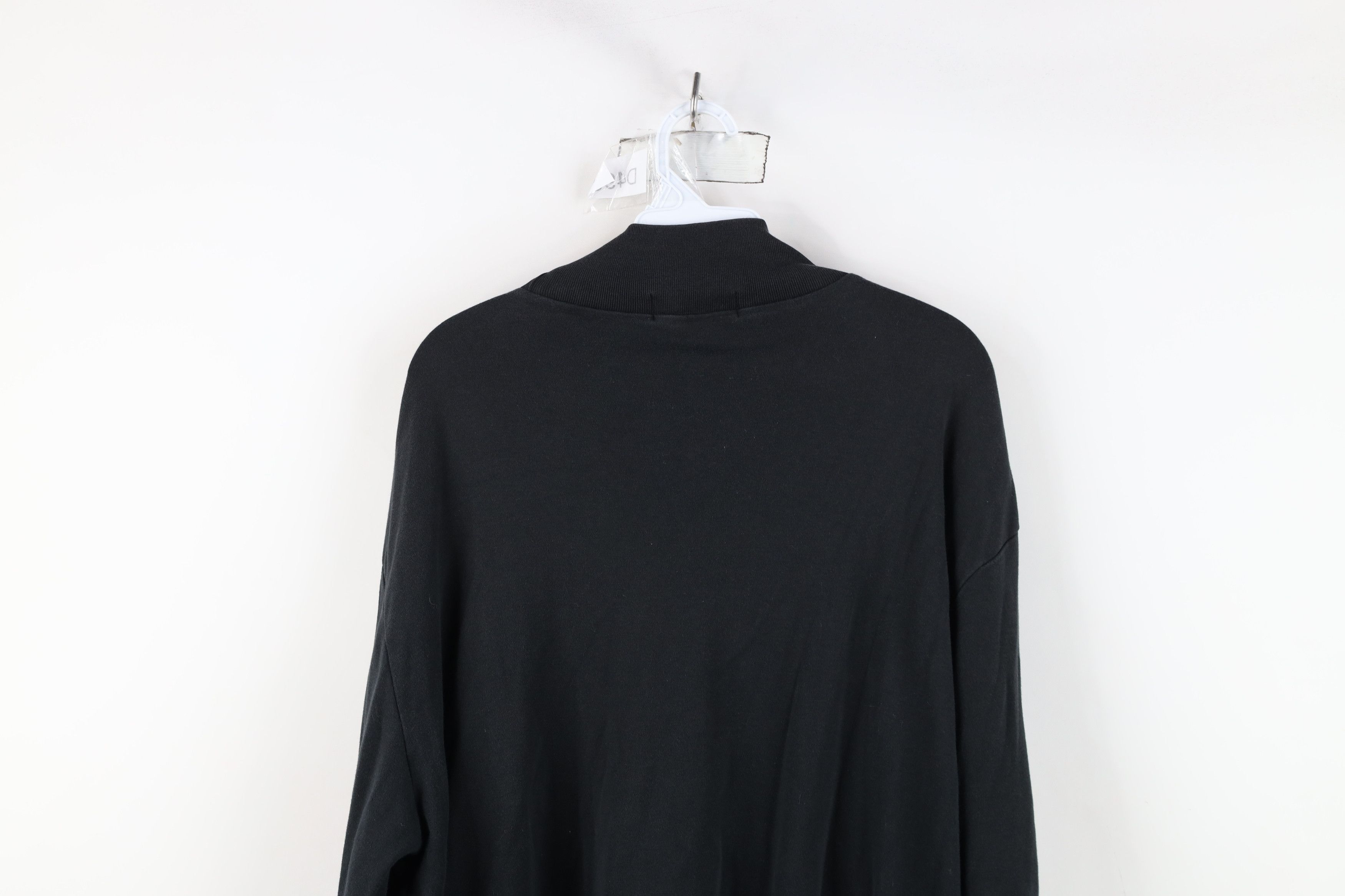 Ralph Lauren × Vintage Vintage 90s Ralph Lauren Knit Mock Neck T-Shirt Black USA Size US XL / EU 56 / 4 - 9 Thumbnail