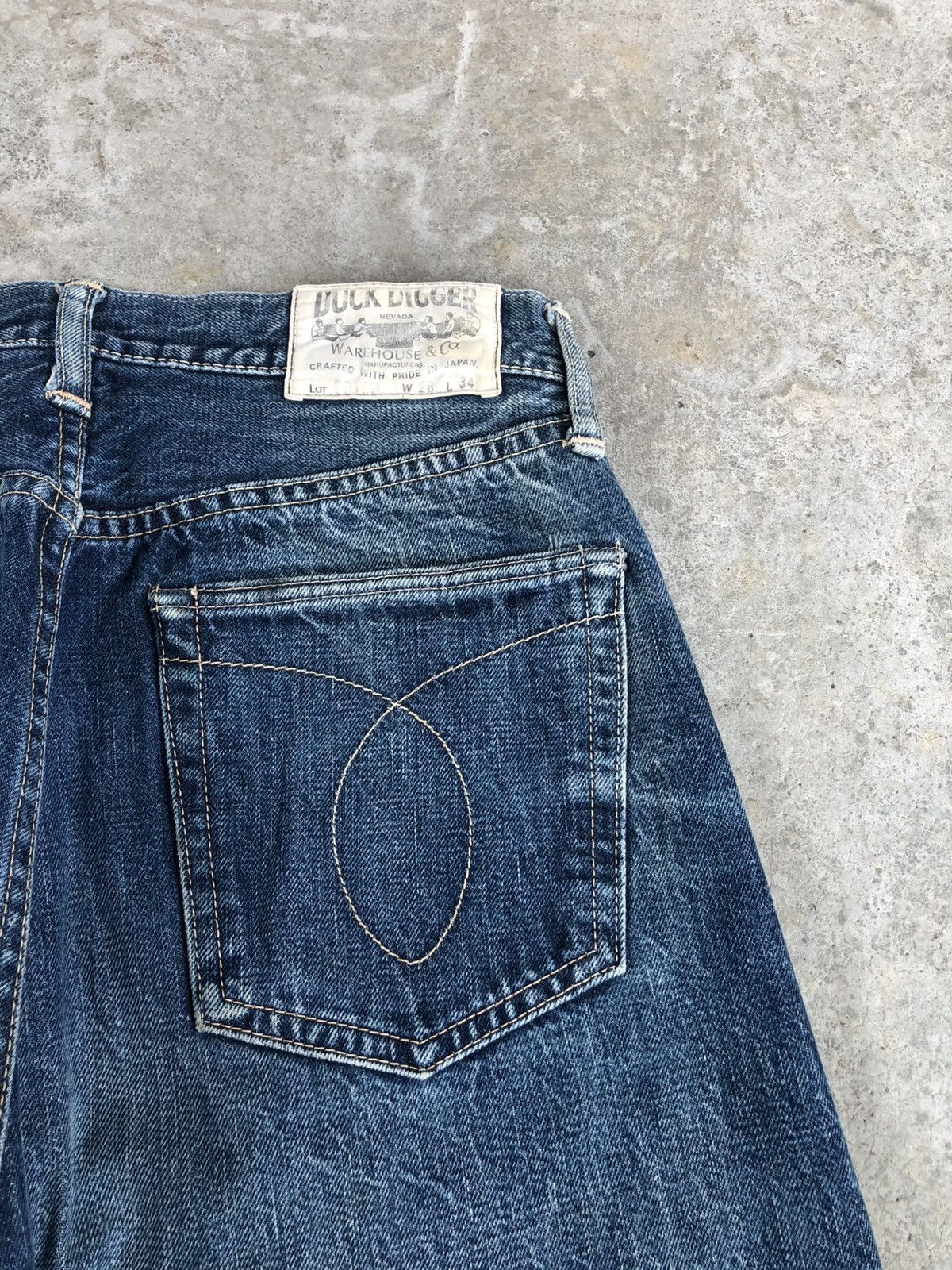 Warehouse & Co. Japanese Warehouse Duck Digger Selvedge Denim Diatressed Size US 28 / EU 44 - 18 Thumbnail
