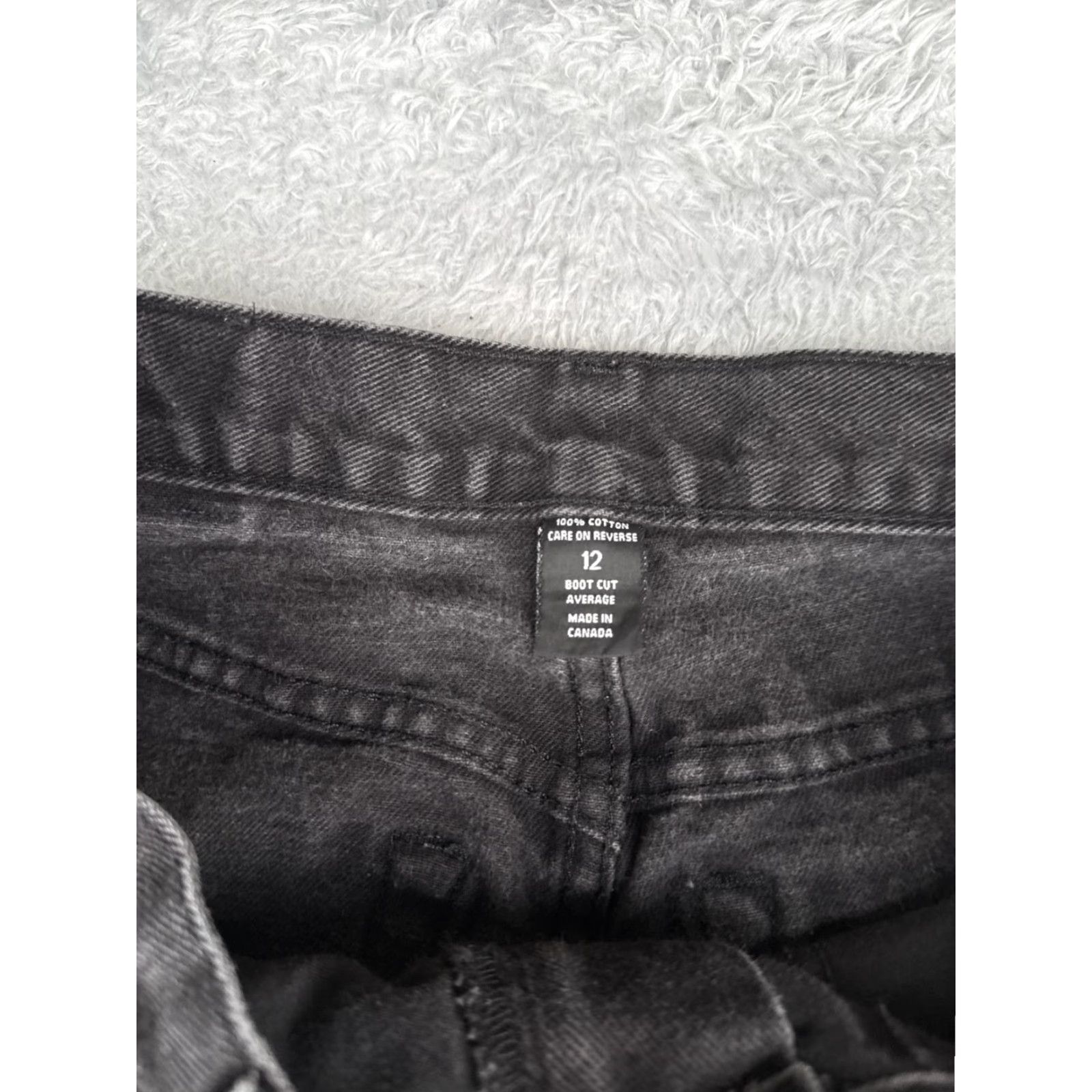 Sea New York New York Jeans Women's Bootcut Jeans 12 Black High Rise 100% Cotton Stretch Made in Canada Size 34" / US 12 / IT 48 - 6 Thumbnail