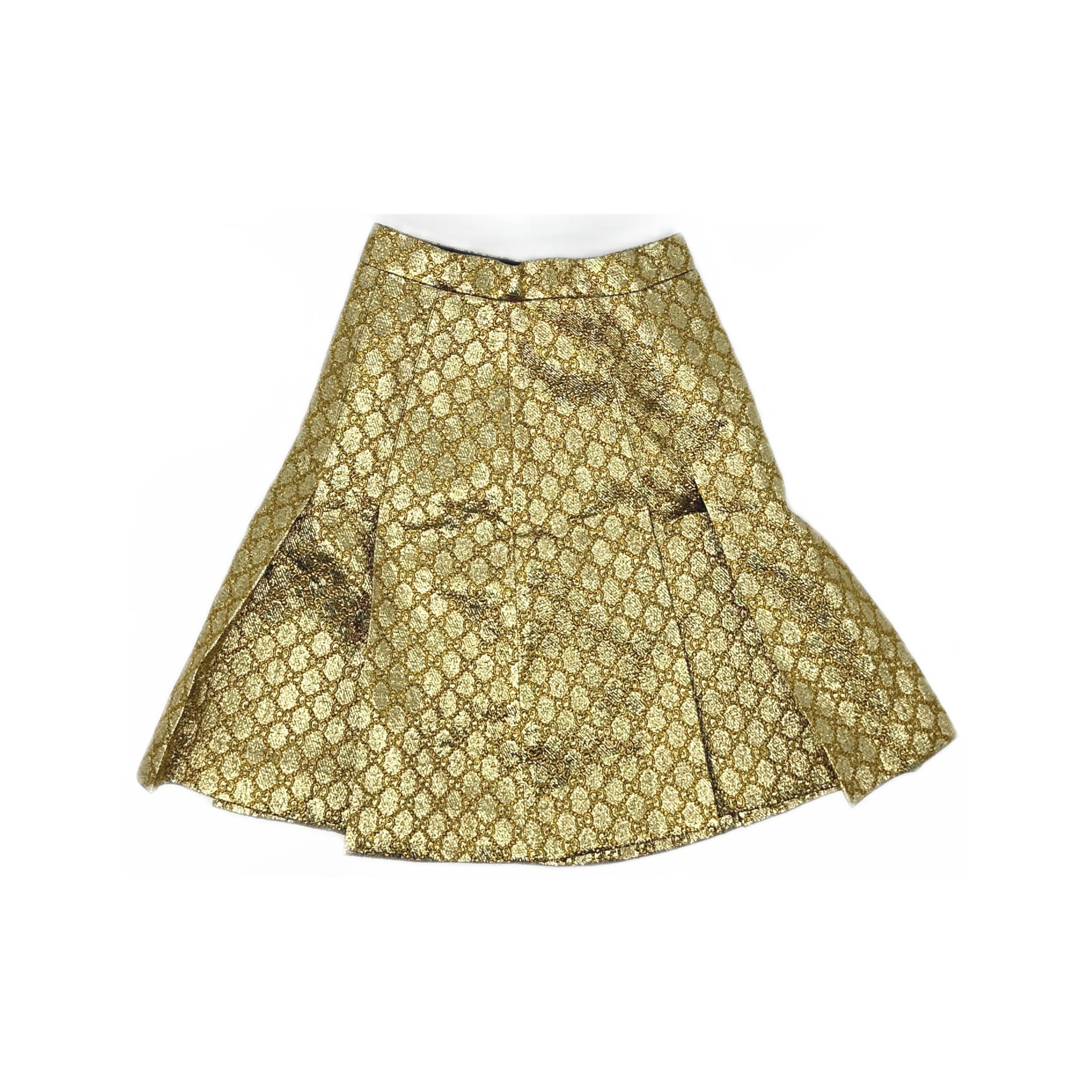 Gucci Gucci Gold Logo Mini Skirt Size 36 Size 25" / US 0 / IT 36 - 1 Thumbnail