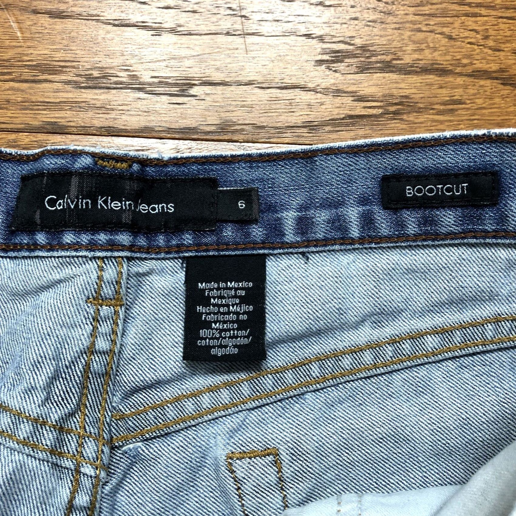 Calvin Klein VINTAGE Calvin Klein Jeans Bootcut Womens 6 Inseam 29 Light Blue Stone Wash 90s 80s USA Denim 100% Cotton Regulars Boys Girls Mens Womens Size 28" / US 6 / IT 42 - 5 Thumbnail
