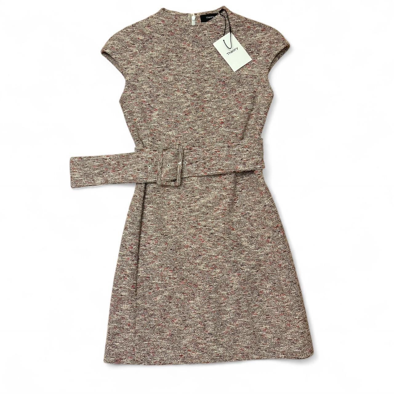 Theory Theory Fancy Tweed Mod Belted Mini Shift Dress Size XXS / US 00 / IT 34 - 1 Thumbnail