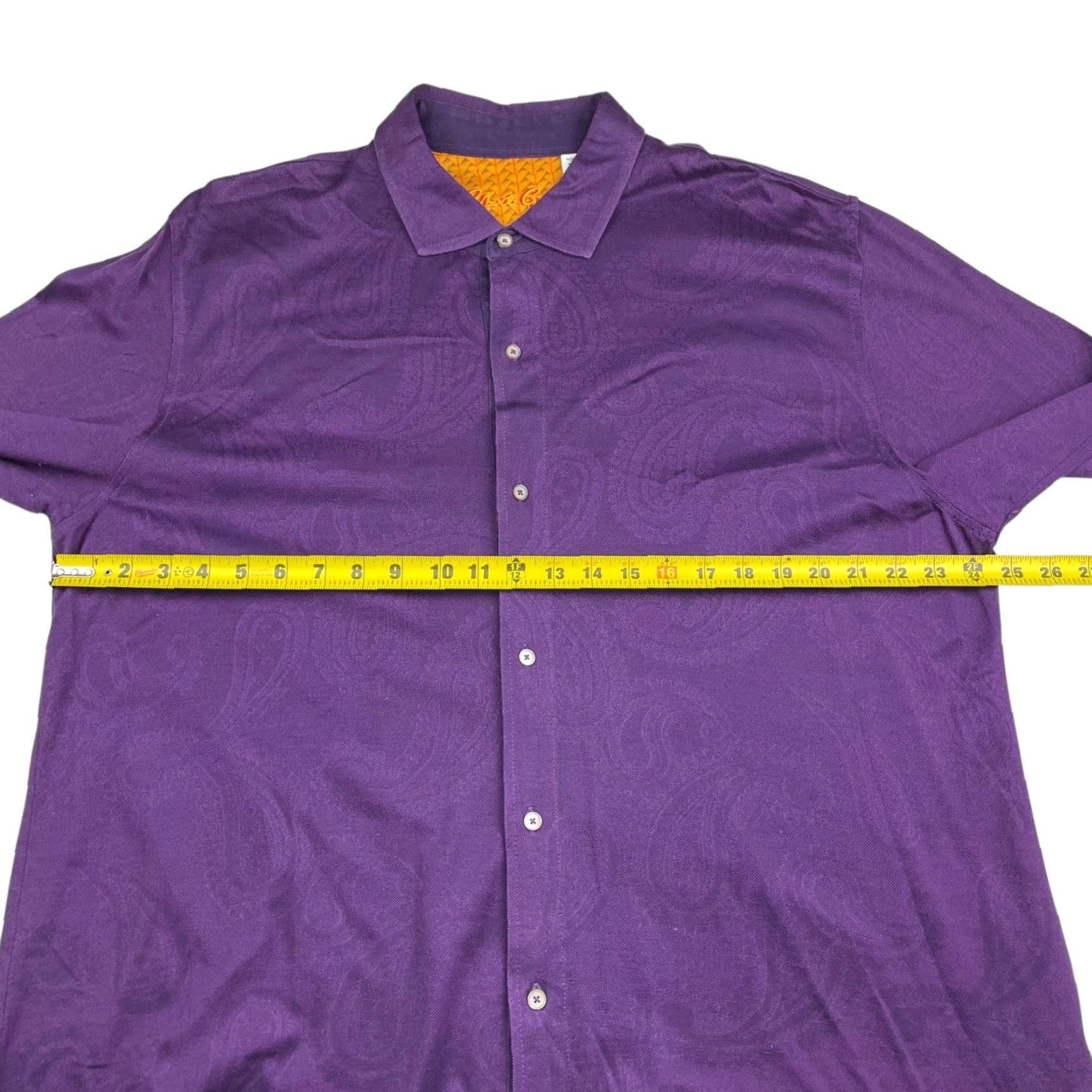 Robert Graham Robert Graham Shirt Men 100% Cotton L/S Classic Fit Button XL Purple Paisley Size US XL / EU 56 / 4 - 7 Thumbnail