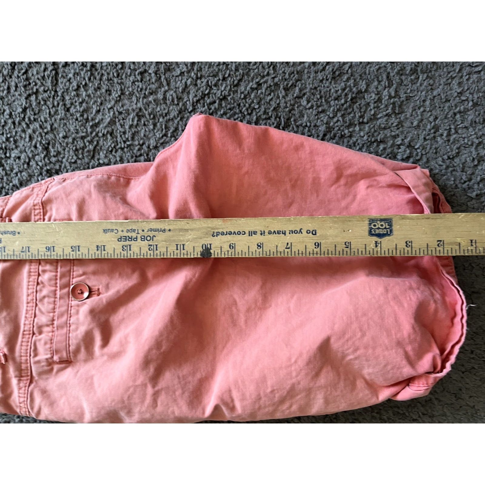 Gap GAP Women's Solid Pink Salmon Cuff Shorts Size 6 6" Inseam Cotton Blend Pockets Size 28" / US 6 / IT 42 - 4 Thumbnail
