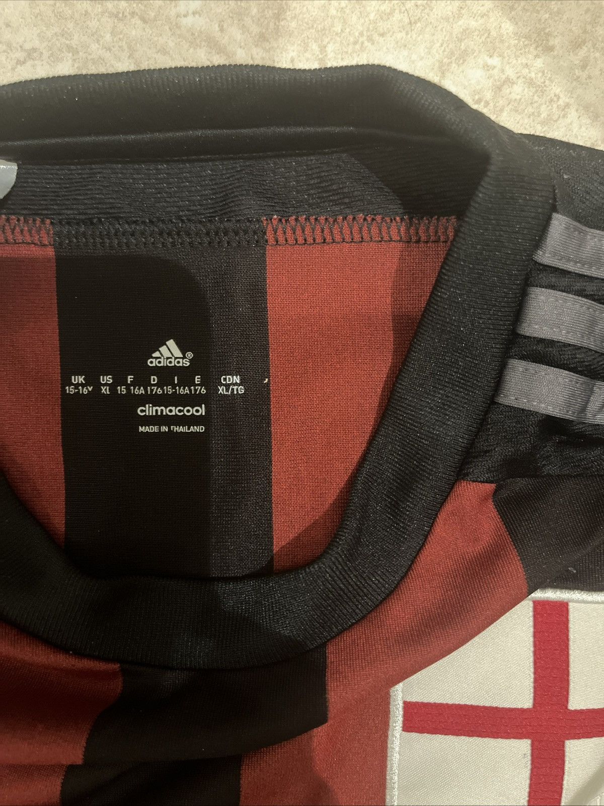 Adidas AC Milan 2014/15 Home Shirt Adidas Fly Emirates – Rare Size US XS / EU 42 / 0 - 4 Thumbnail