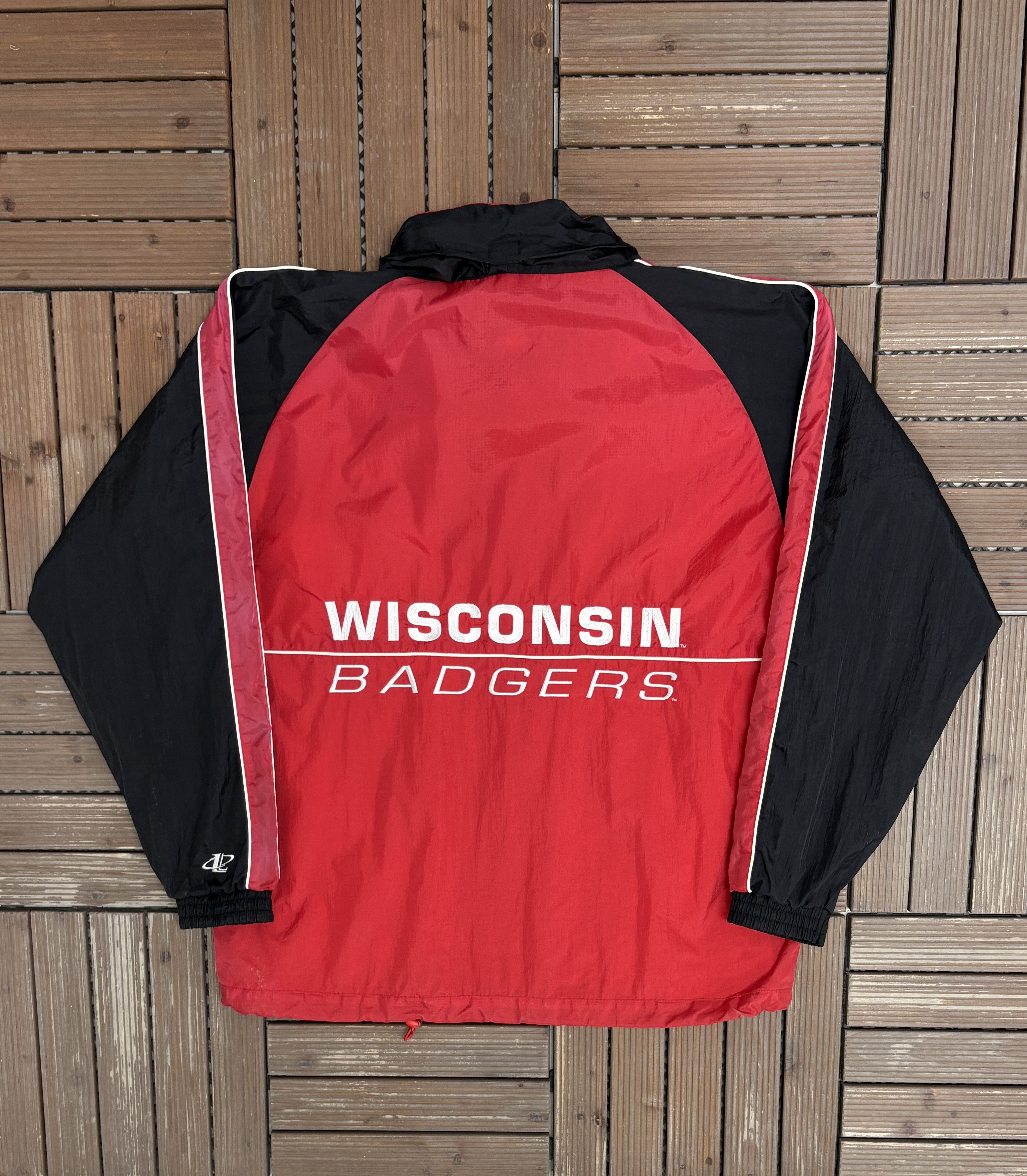 Logo Athletic × Vintage Wisconsin Badgers Vintage Red Windbreaker Jacket Size US M / EU 48-50 / 2 - 4 Thumbnail