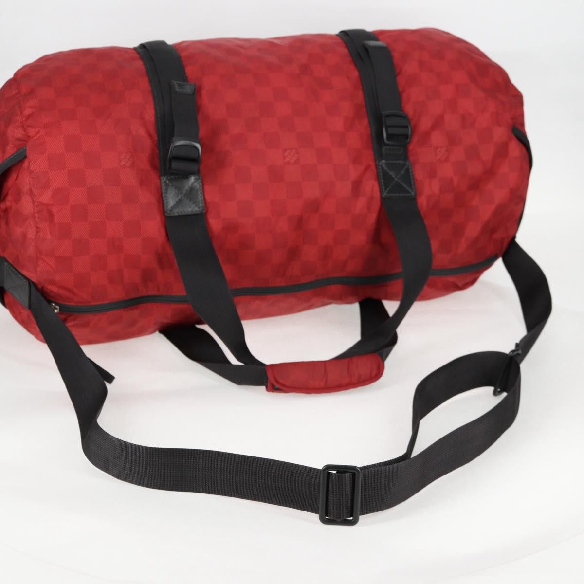 Louis Vuitton LOUIS VUITTON Damier Aventure Plat Ktical Boston Bag Red Size ONE SIZE - 9 Thumbnail