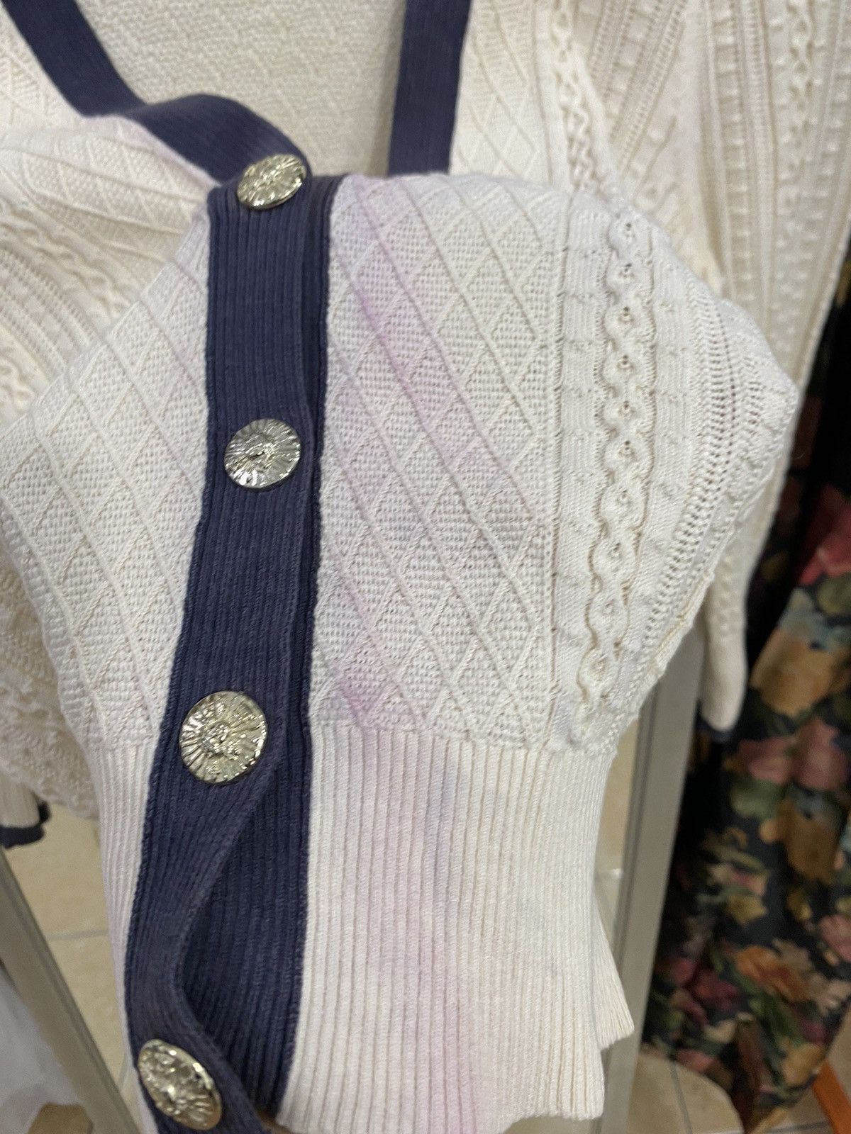 Chanel Chanel Bicolor Knit Cardigan Size XS / US 0-2 / IT 36-38 - 3 Thumbnail
