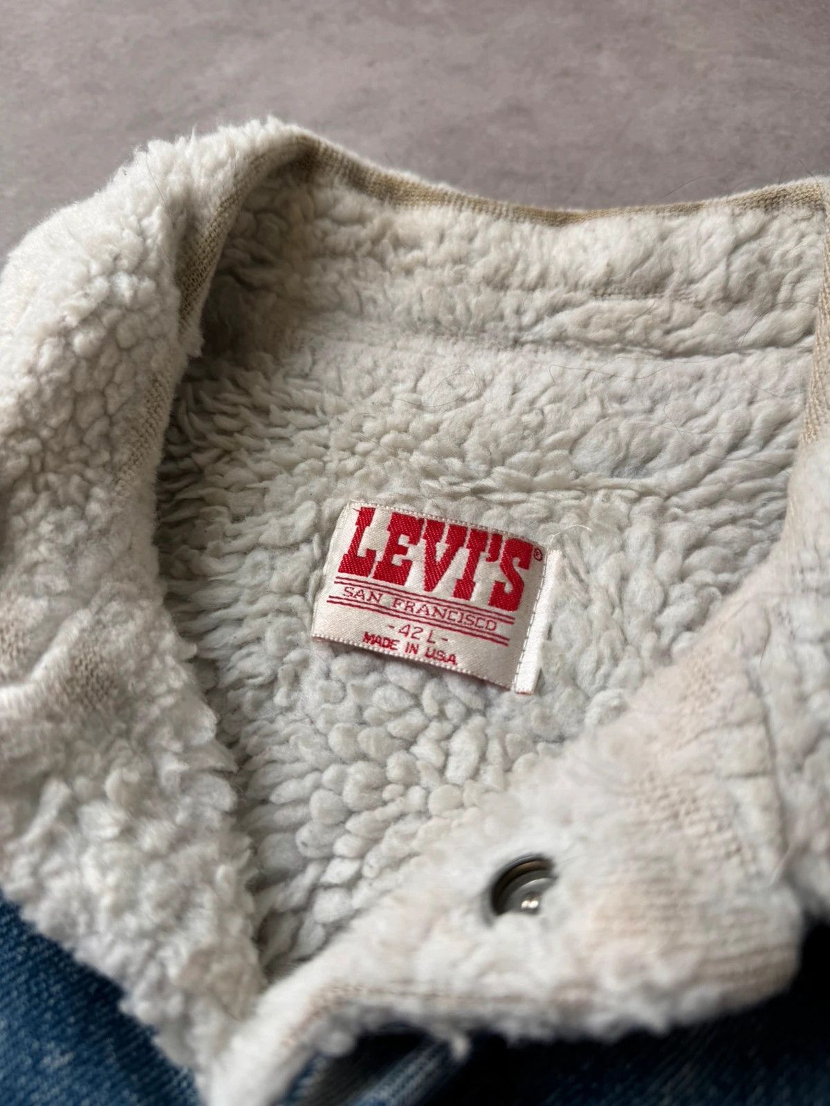 Levi's Veste Jean Levi's Type III trucker 71608 Made In USA 80s L Size US L / EU 52-54 / 3 - 7 Thumbnail