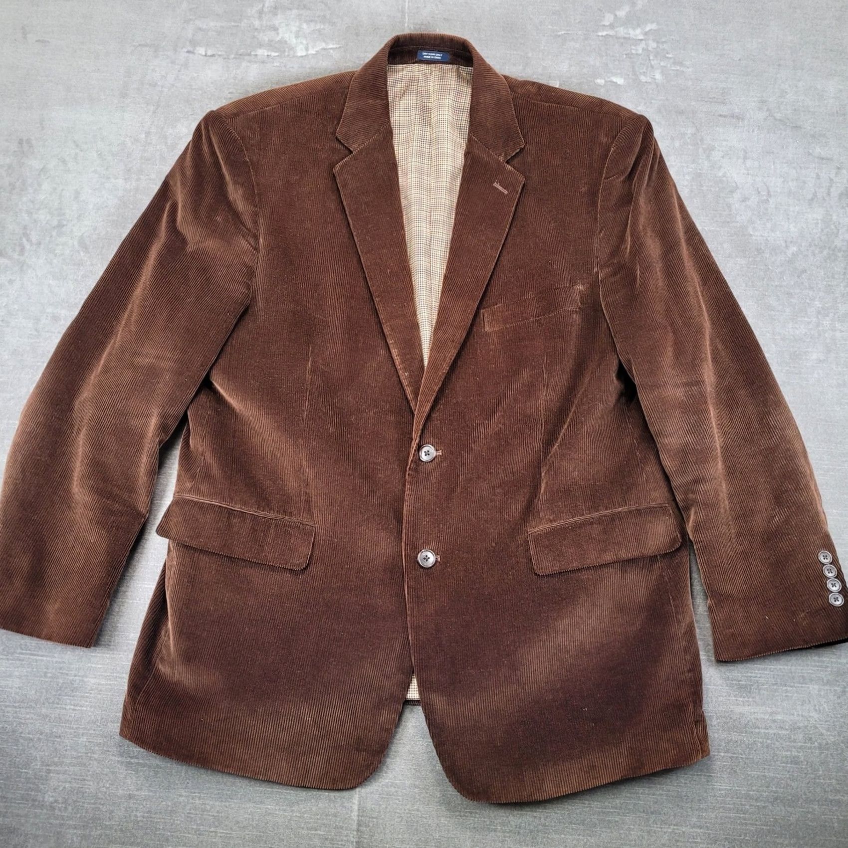 Vintage VINTAGE Saddlebred Blazer Jacket Brown Corduroy Two Button Notch Lapel Sport Coat Mens 46 Size 46R - 2 Thumbnail