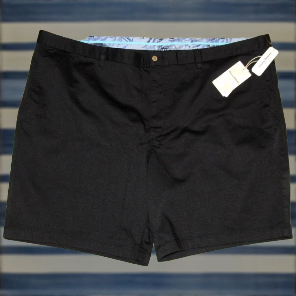 Tommy Bahama Tommy Bahama Boracay 9" Performance Chino Shorts 54 NWT Mens Big & Tall Black 54 NWT Size US 38 / EU 54 - 1 Thumbnail